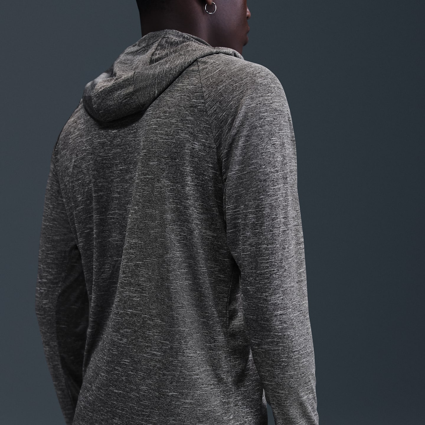 Мужской плавательный топ Nike Swim Hydroguard Essential Dri-FIT UV с капюшоном, цвет: Чёрный — фото 2