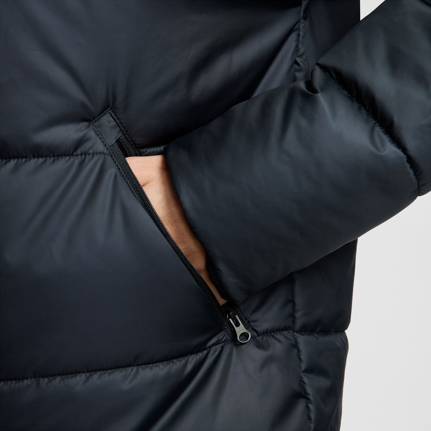 Мужская футбольная куртка Nike Academy Pro 24 Fall Therma-FIT, цвет: Чёрный / Белый — фото 4