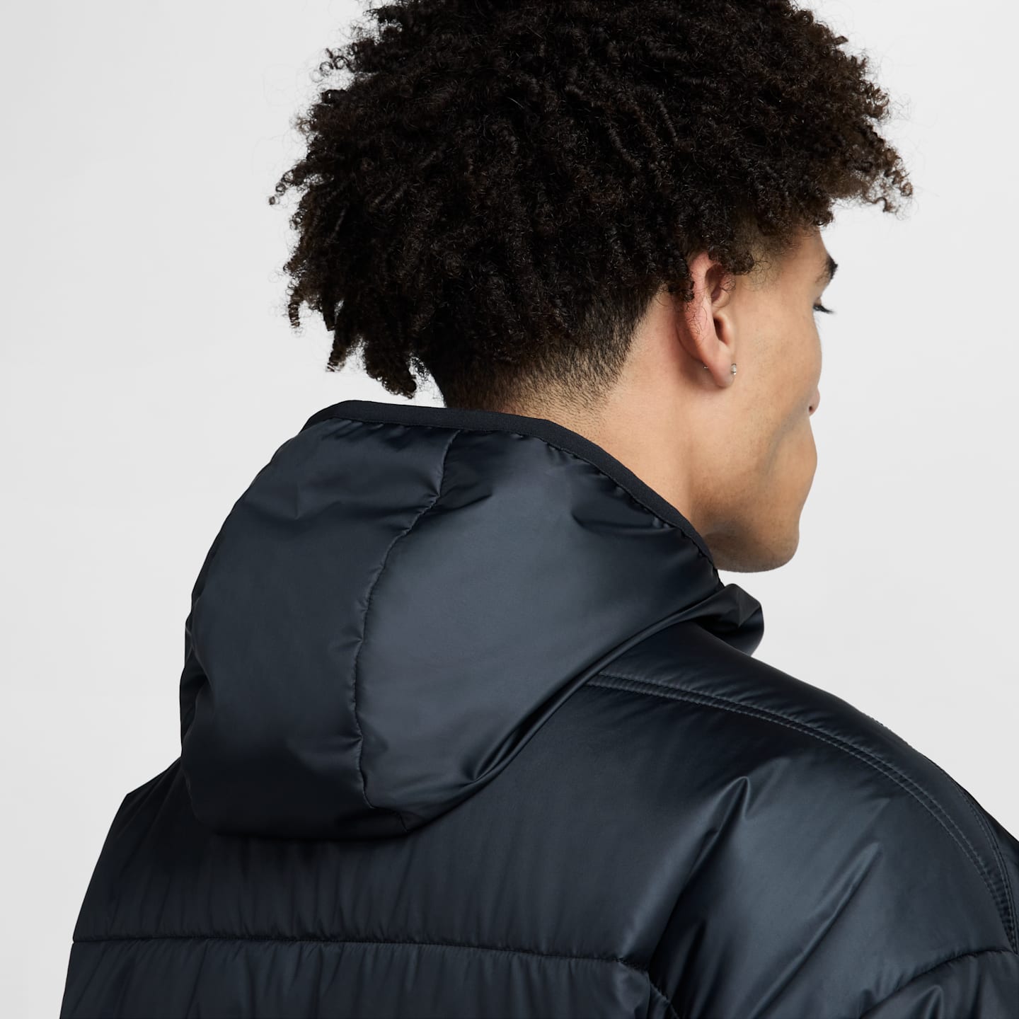 Мужская футбольная куртка Nike Academy Pro 24 Fall Therma-FIT, цвет: Чёрный / Белый — фото 5