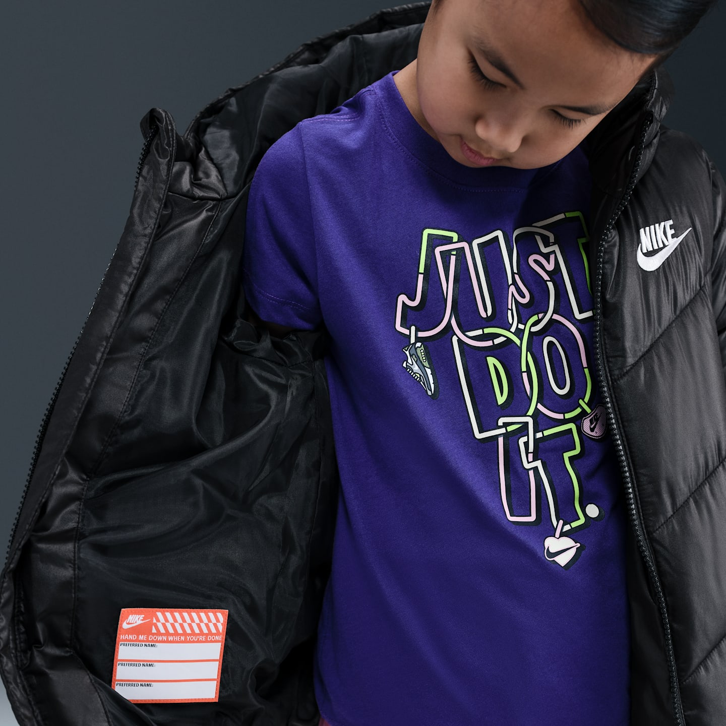 Детская куртка Nike Sportswear All Day Play Therma-FIT Loose-Fit Puffer, цвет: Чёрный — фото 8