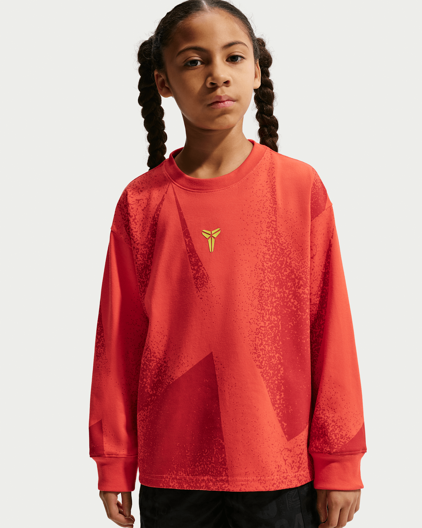 Детская футболка Nike Kobe Dri-FIT Max90 с длинным рукавом, цвет: Светлый малиновый — фото 6