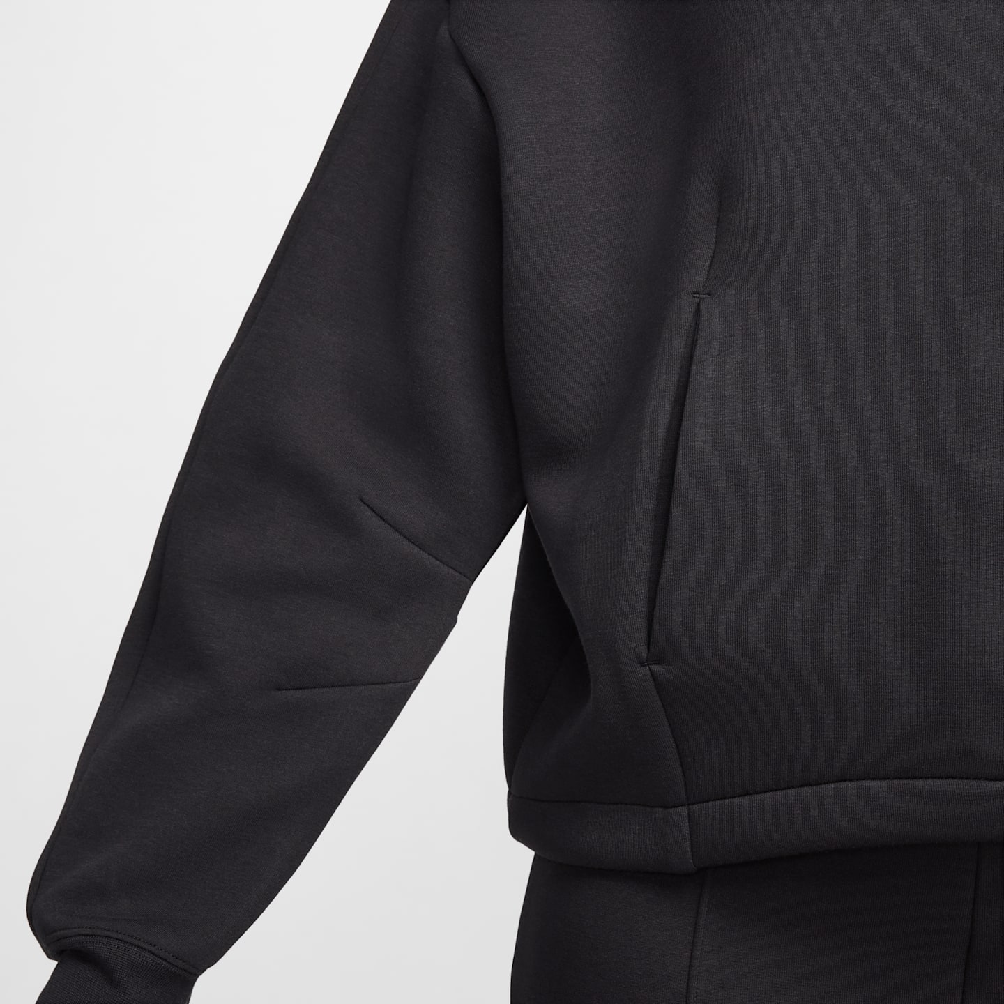 Женское худи Nike Sportswear Tech Fleece оверсайз, цвет: Чёрный — фото 7