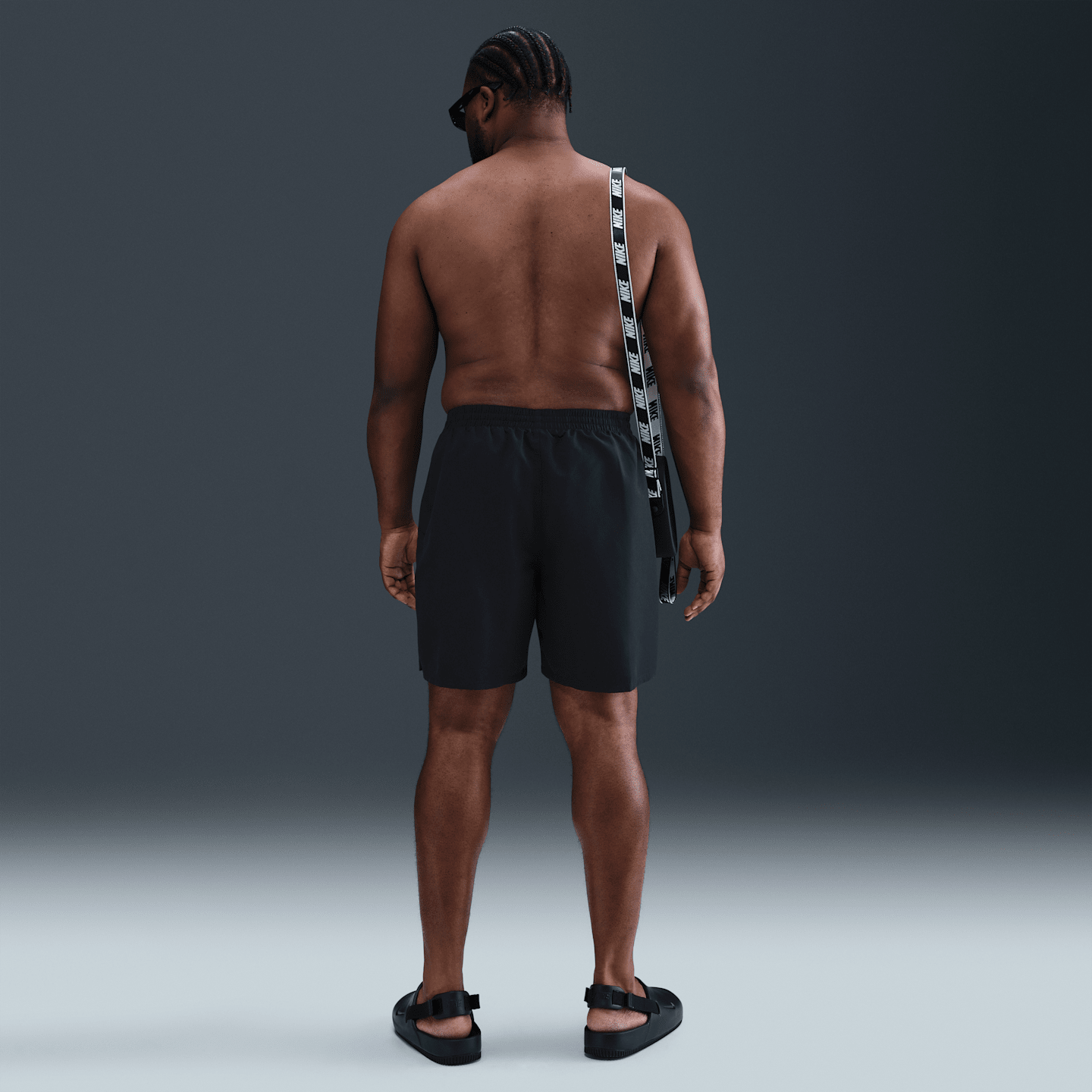 Мужские плавательные шорты Nike Swim Breaker Essential, 7", большие размеры, цвет: Чёрный — фото 4