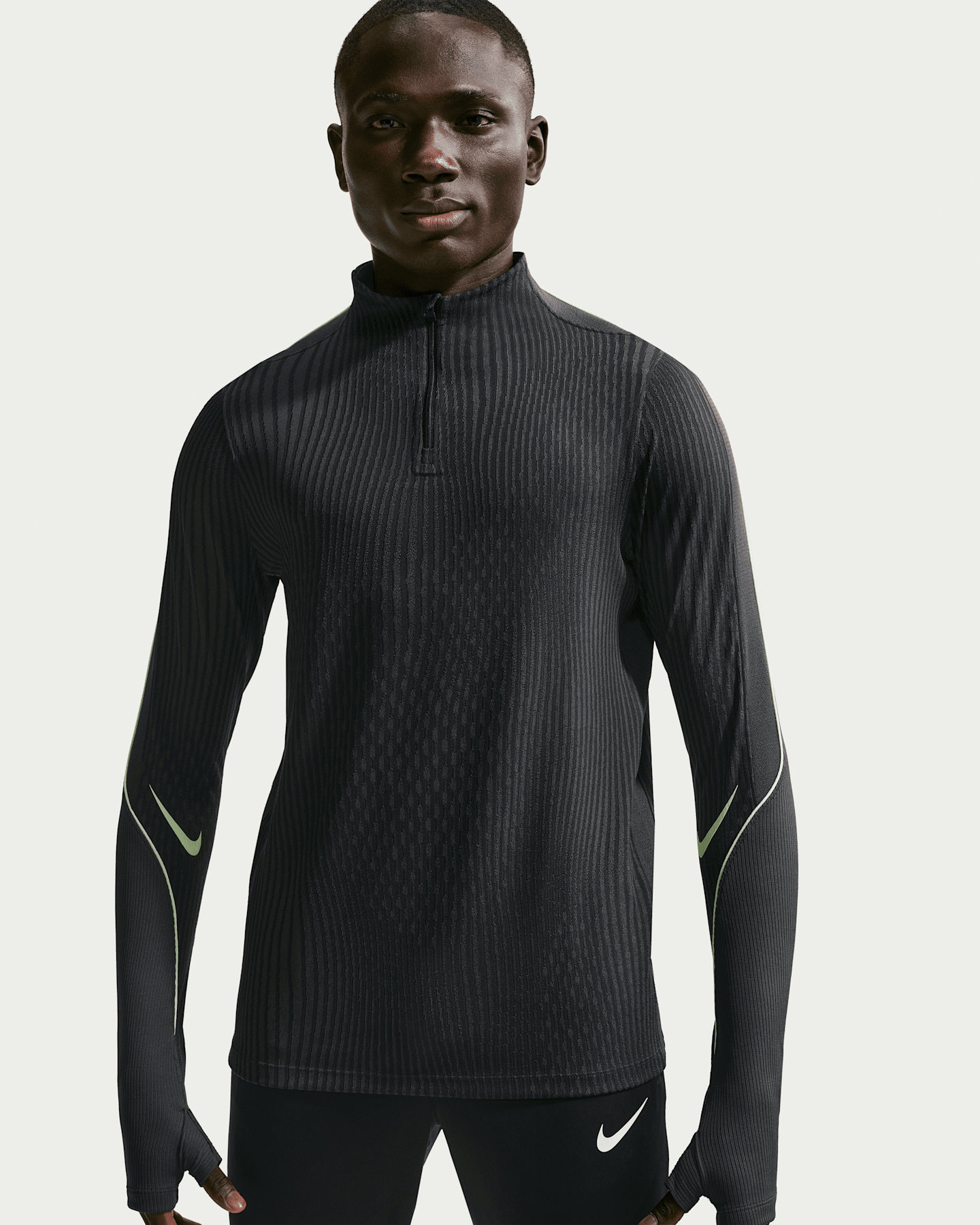 Мужской топ Nike Strike Elite Dri-FIT ADV Soccer Drill Top, цвет: Серый / Чёрный — фото 6