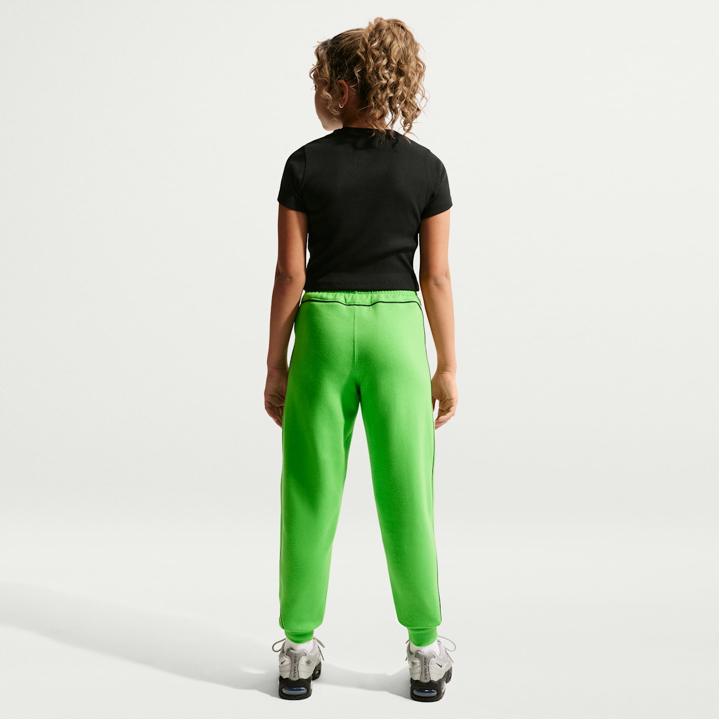 Детские брюки Nike Air Fleece, цвет: Зелёный / Чёрный — фото 5
