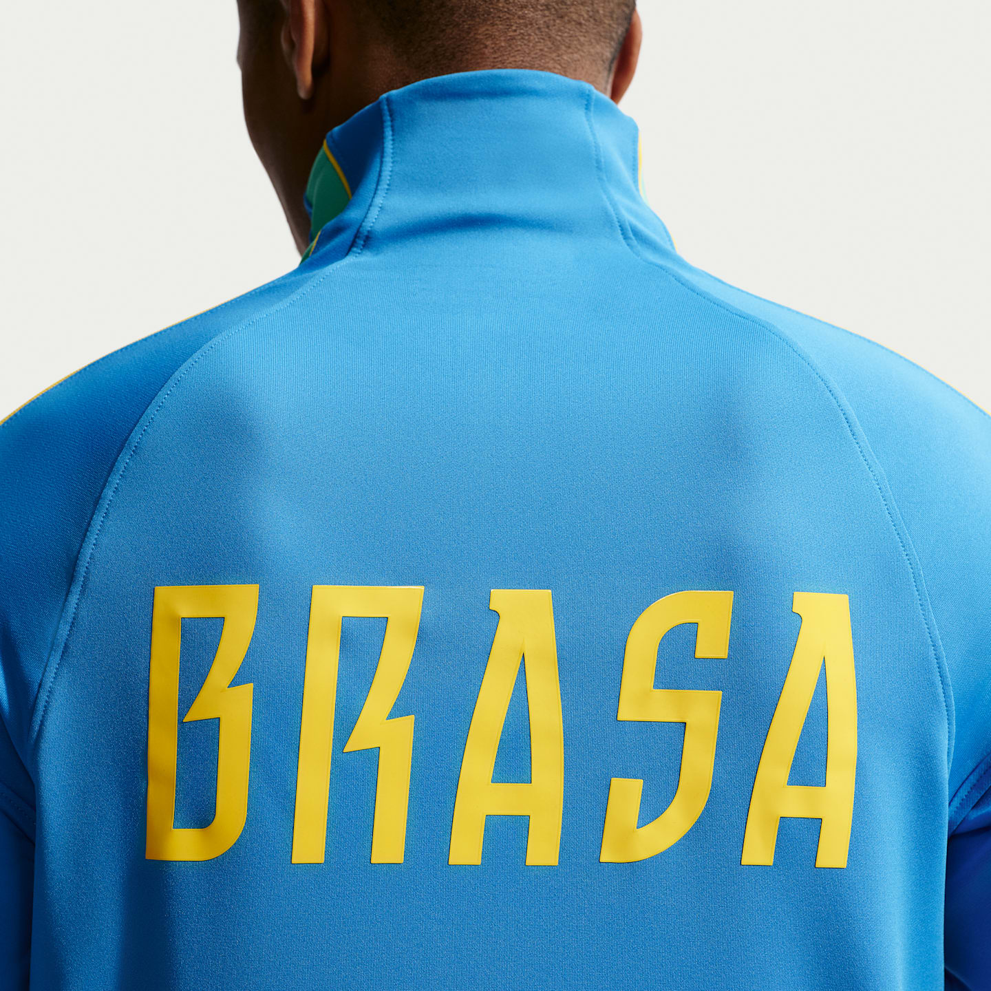 Мужские топы Brazil Strike Nike Dri-FIT Soccer Drill, цвет: Светлый синий / Золотой — фото 2