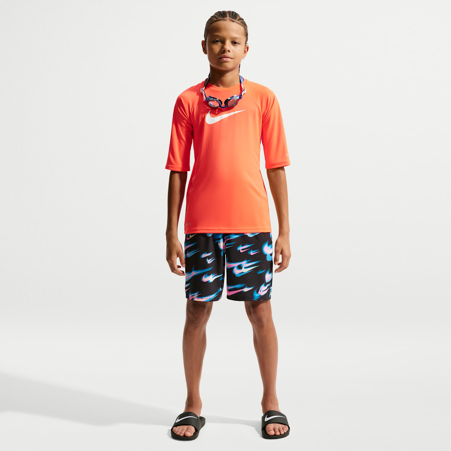 Детские плавательные шорты Nike Swim Breaker для мальчиков, 7", боксеры, цвет: Чёрный — фото 1