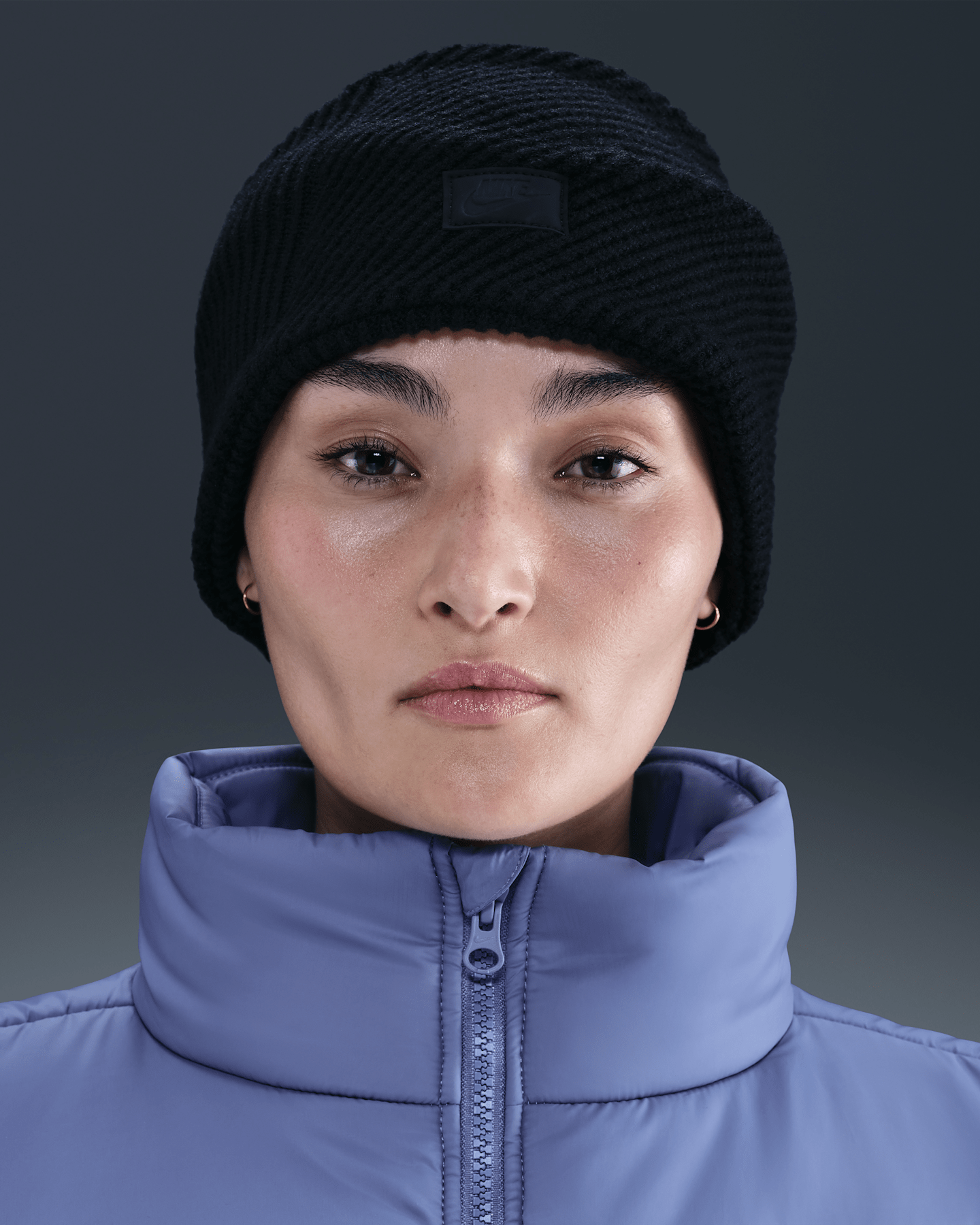 Вязаная повязка на голову Nike City, цвет: Чёрный — фото 6