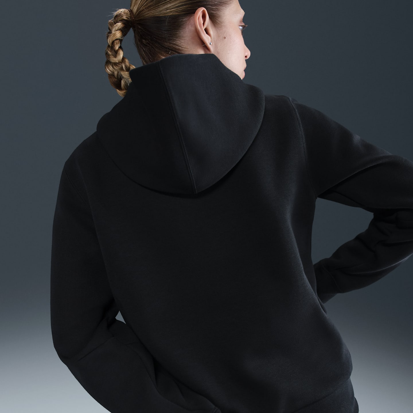 Женское худи Nike Sportswear Tech Fleece, цвет: Чёрный — фото 2