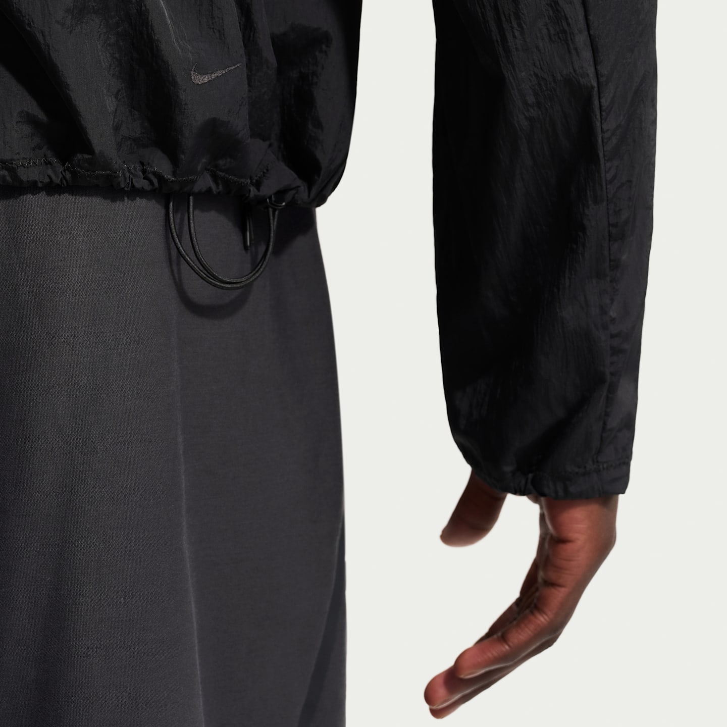 Мужская рубашка Nike Tech в стиле милитари с длинным рукавом, цвет: Чёрный — фото 7
