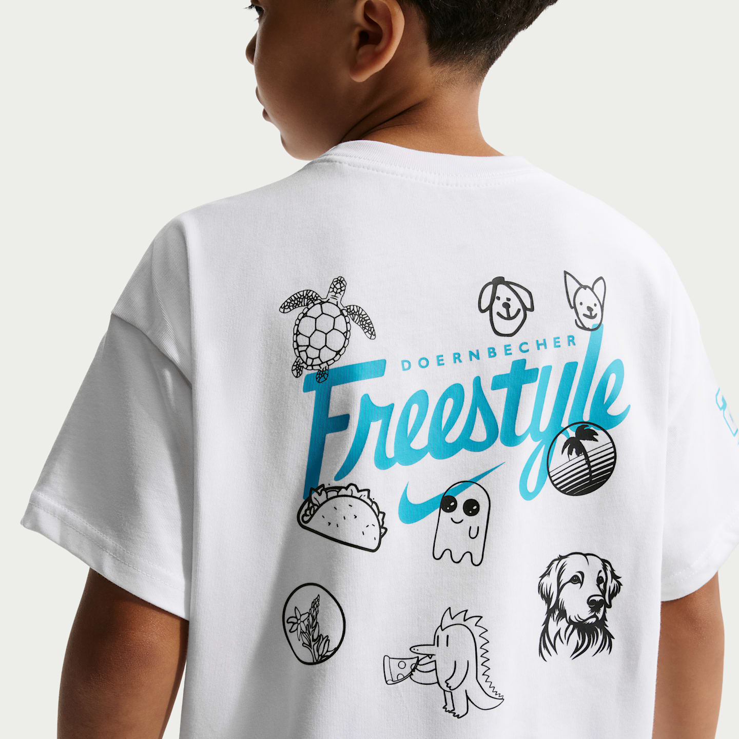 Детская футболка Nike Club x Doernbecher Freestyle Max90, цвет: Белый — фото 2