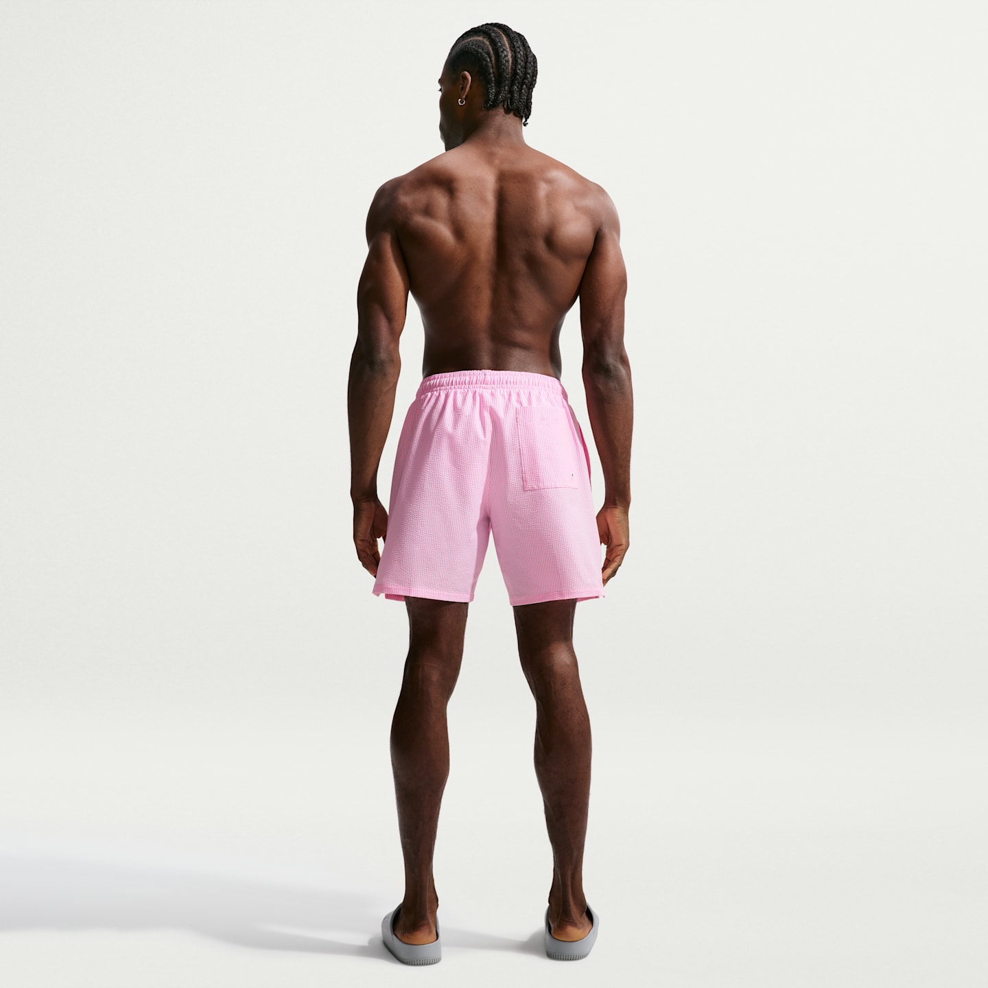Пляжные шорты Texture для мужчин, брифы, с подкладкой — Nike, цвет: Розовый сияющий — фото 5