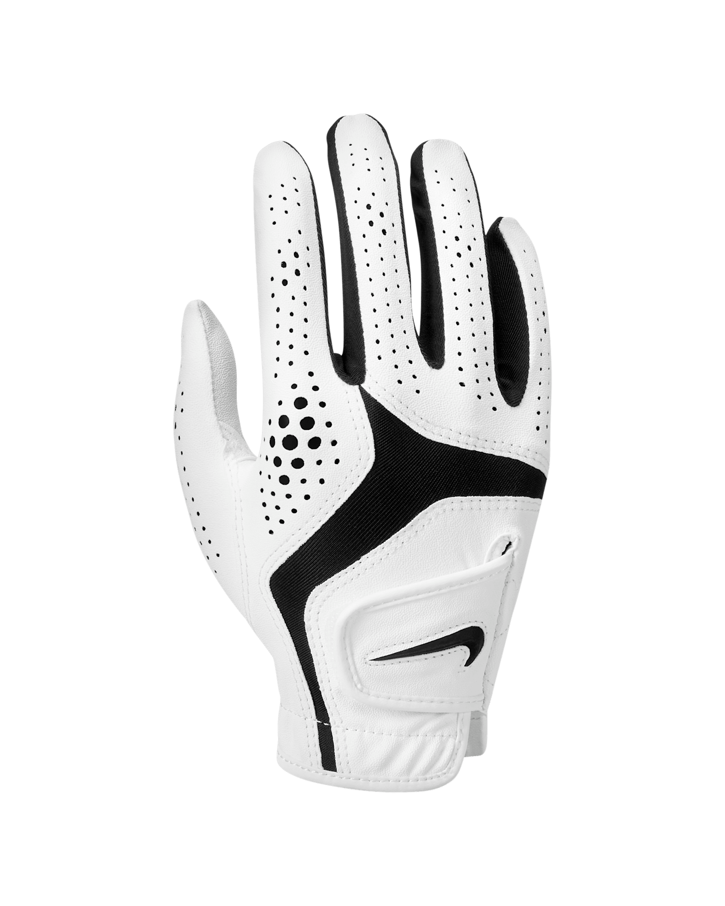 Детская перчатка для гольфа Nike Dura Feel 10, правая рука, цвет: Жемчужный белый / Чёрный — фото 3