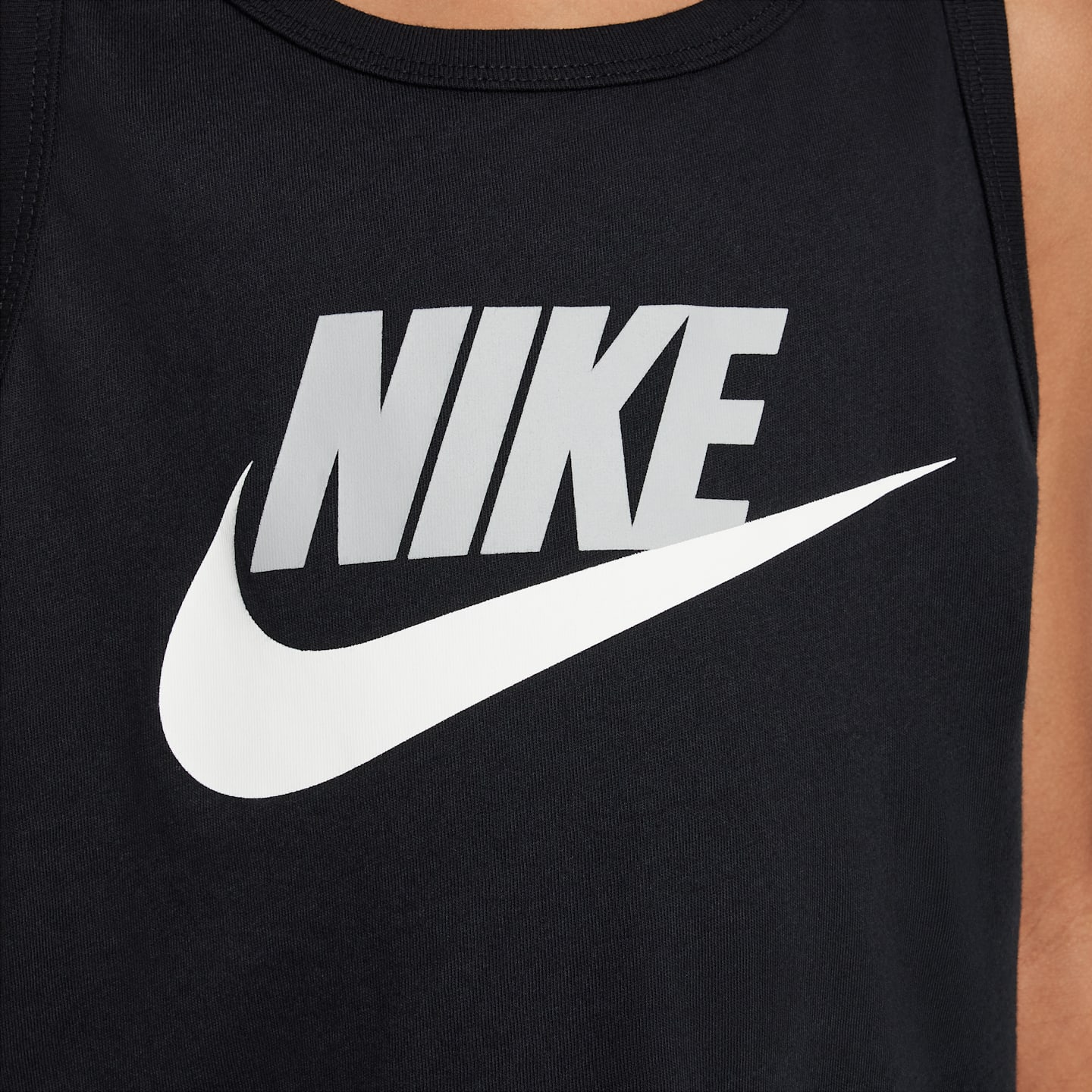 Детская майка Nike Sportswear, цвет: Чёрный / Серый — фото 4