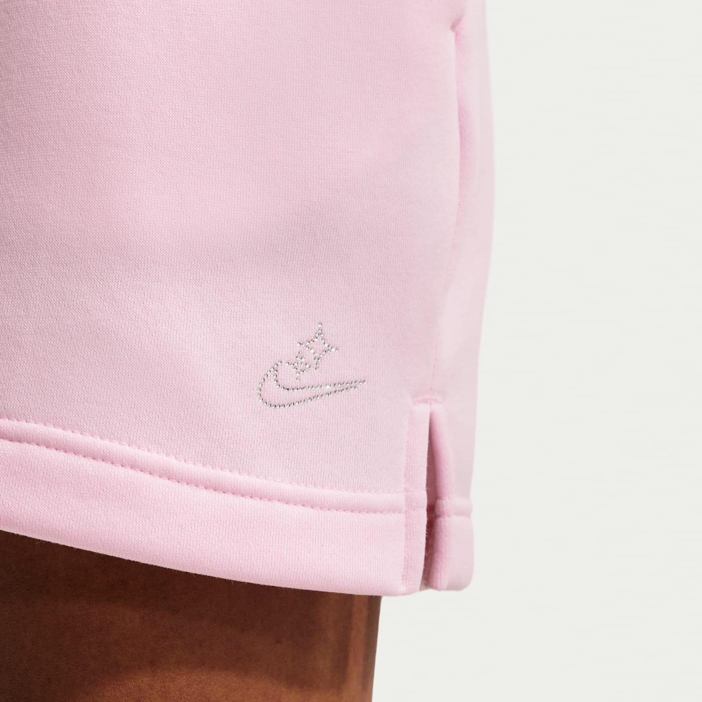 Женская юбка Nike Sportswear Phoenix Fleece High-Waisted Slim Mini, цвет: Розовый пенный — фото 6
