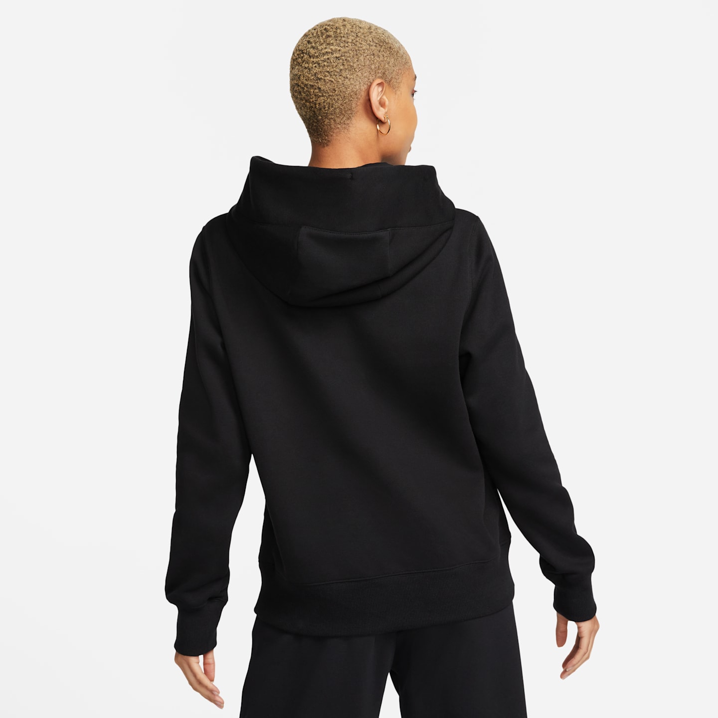 Женское худи Nike Sportswear Phoenix Fleece Pullover, цвет: Чёрный / Молочный — фото 2