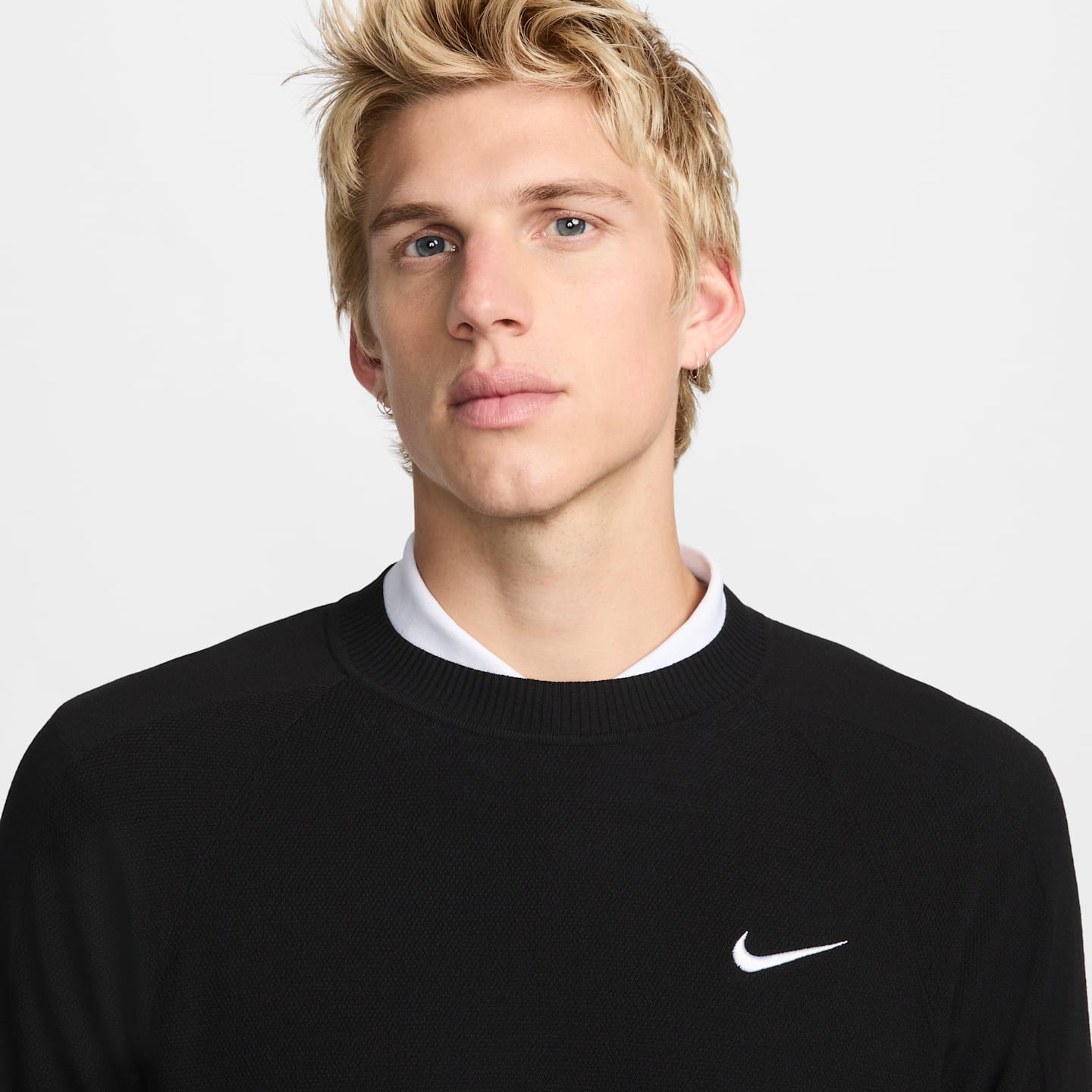 Мужской свитер Nike Tour Golf, цвет: Чёрный / Белый — фото 3