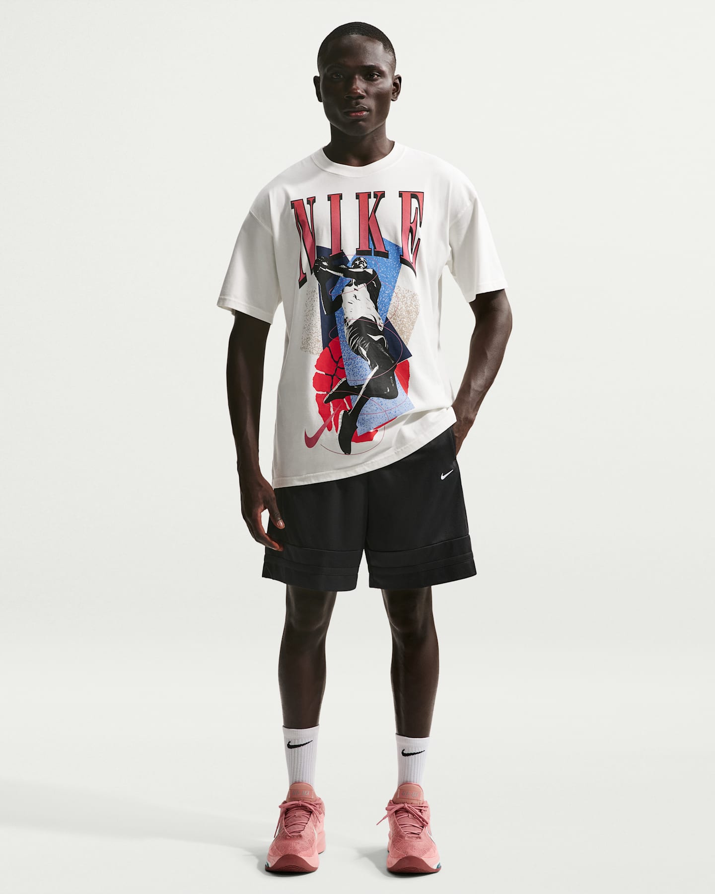 Мужские баскетбольные шорты Nike Dri-FIT, цвет: Чёрный / Белый, вариант 1 — фото 6