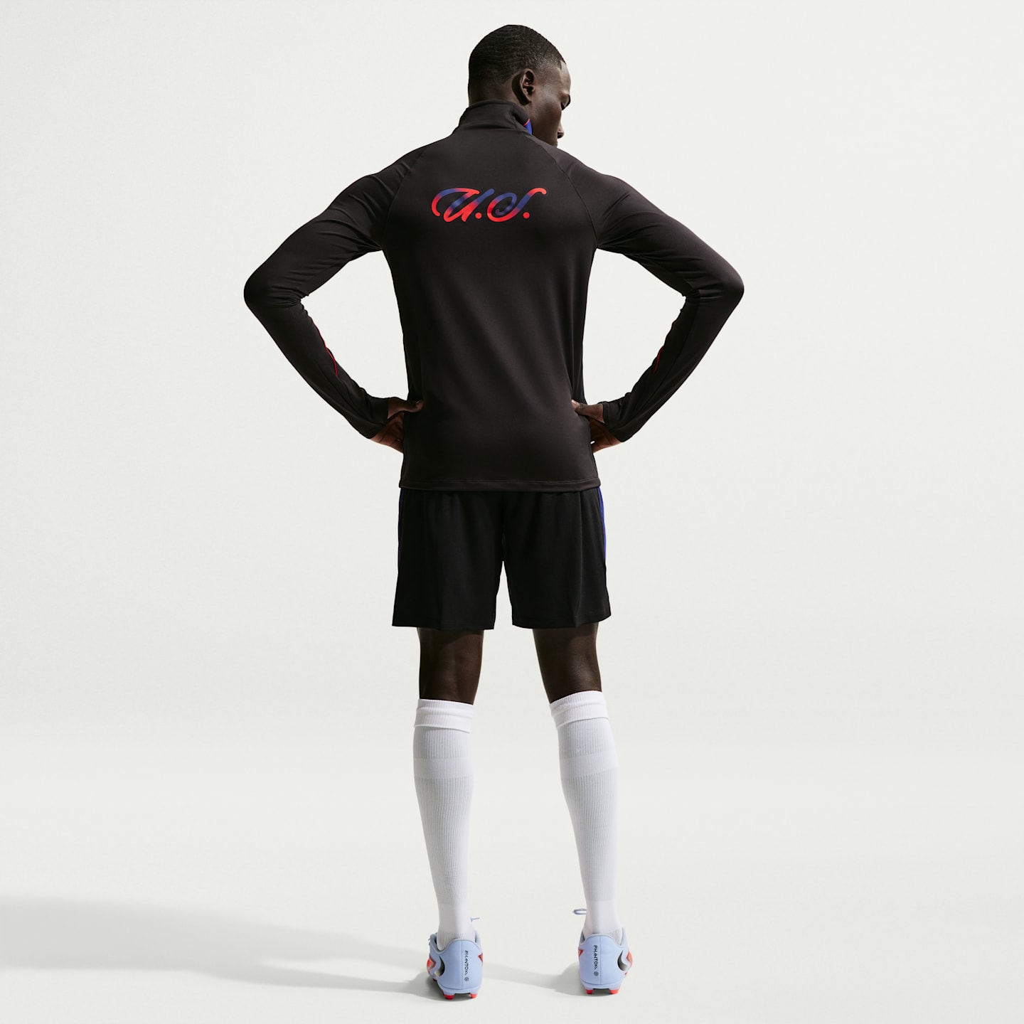 Мужские топы USA Strike Nike Dri-FIT Soccer Drill Top, цвет: Чёрный / Королевский синий — фото 5