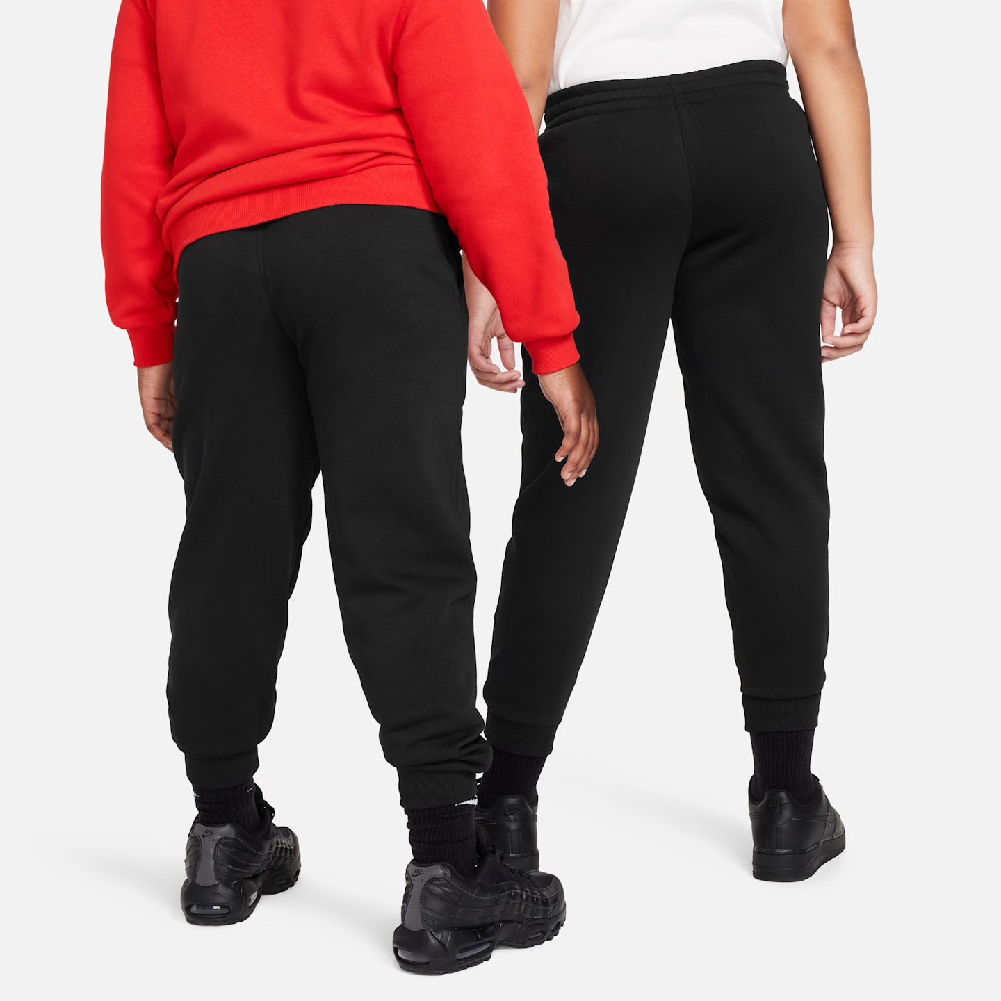 Детские брюки Nike Sportswear Club Fleece Joggers (Extended Size), цвет: Чёрный / Белый — фото 2