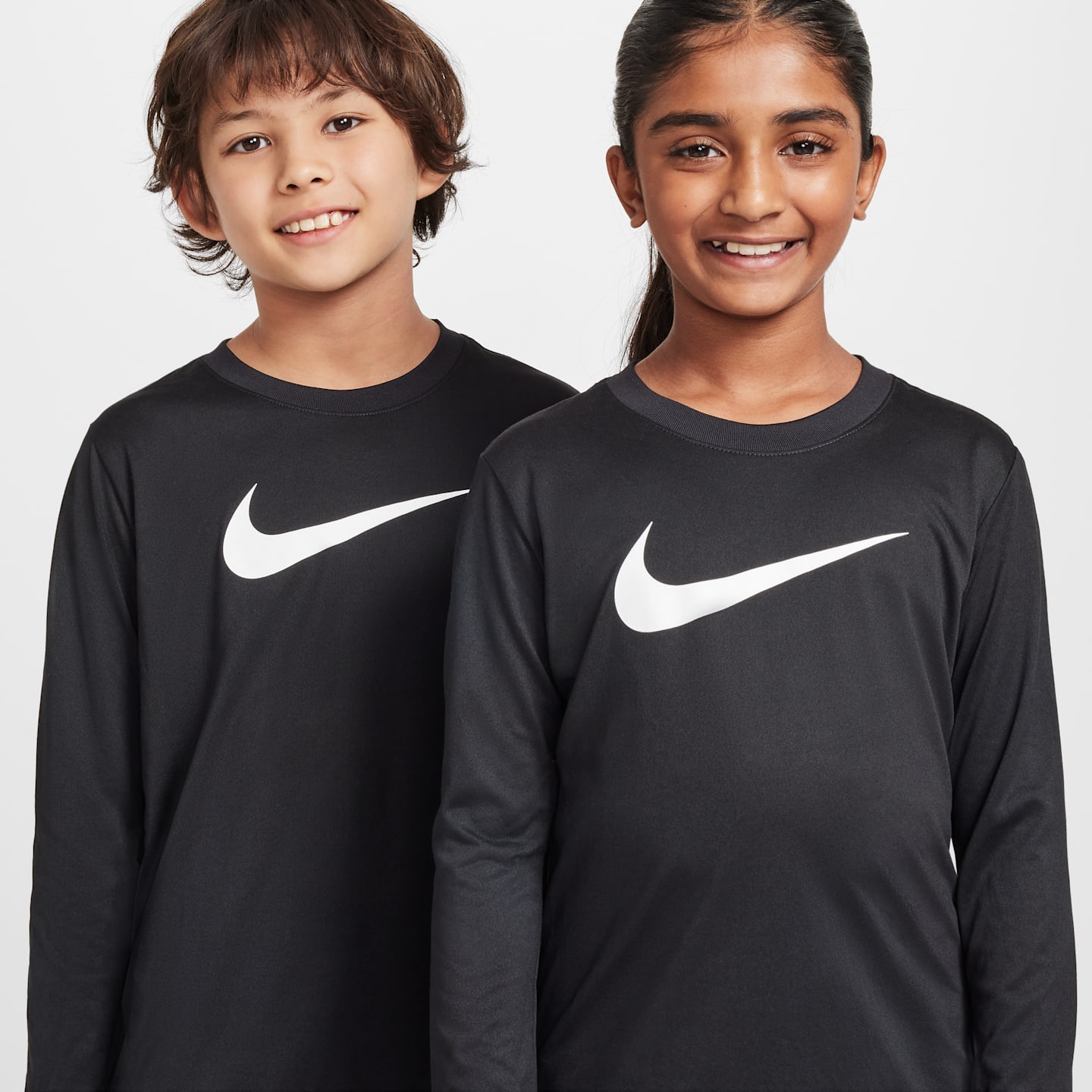 Детская футболка Nike Legend Dri-FIT с длинным рукавом, цвет: Чёрный — фото 3