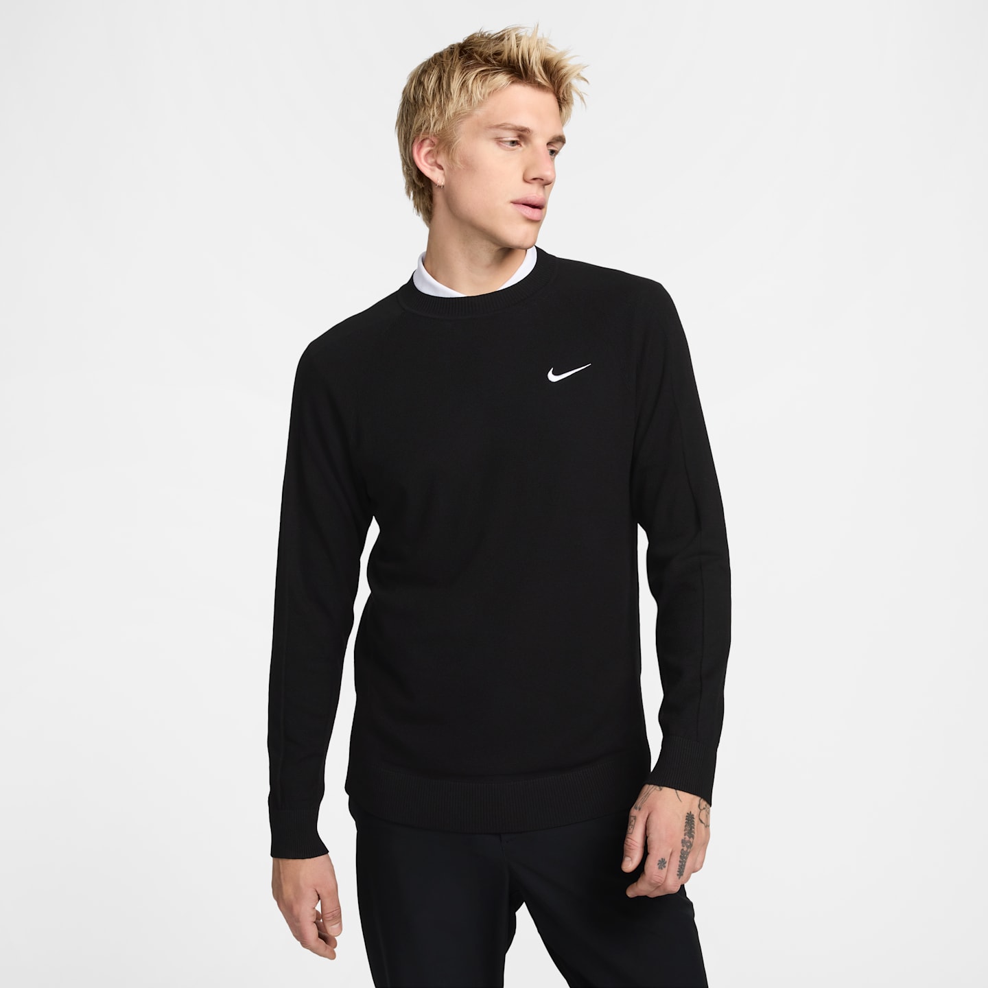 Мужской свитер Nike Tour Golf, цвет: Чёрный / Белый — фото 1