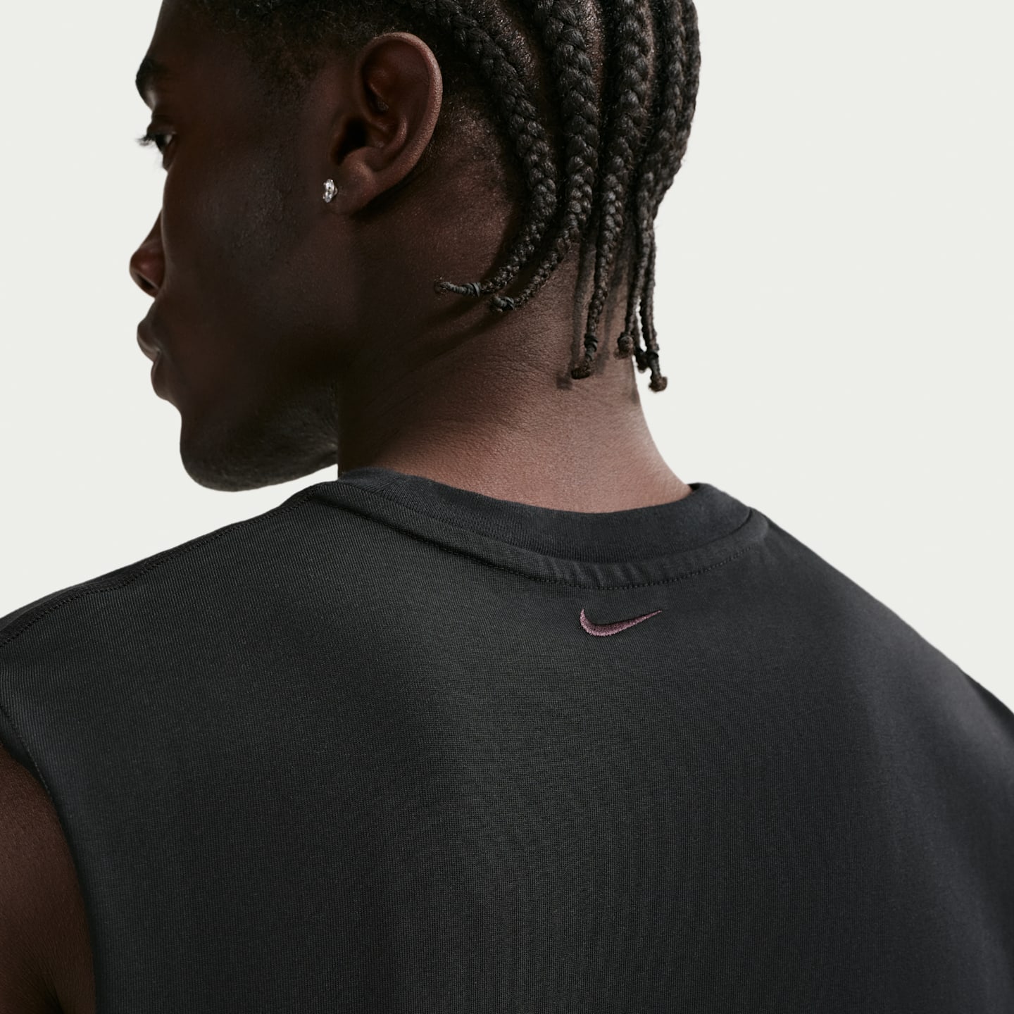 Мужская тренировочная майка Nike N.A.C. Dri-FIT, цвет: Чёрный — фото 2