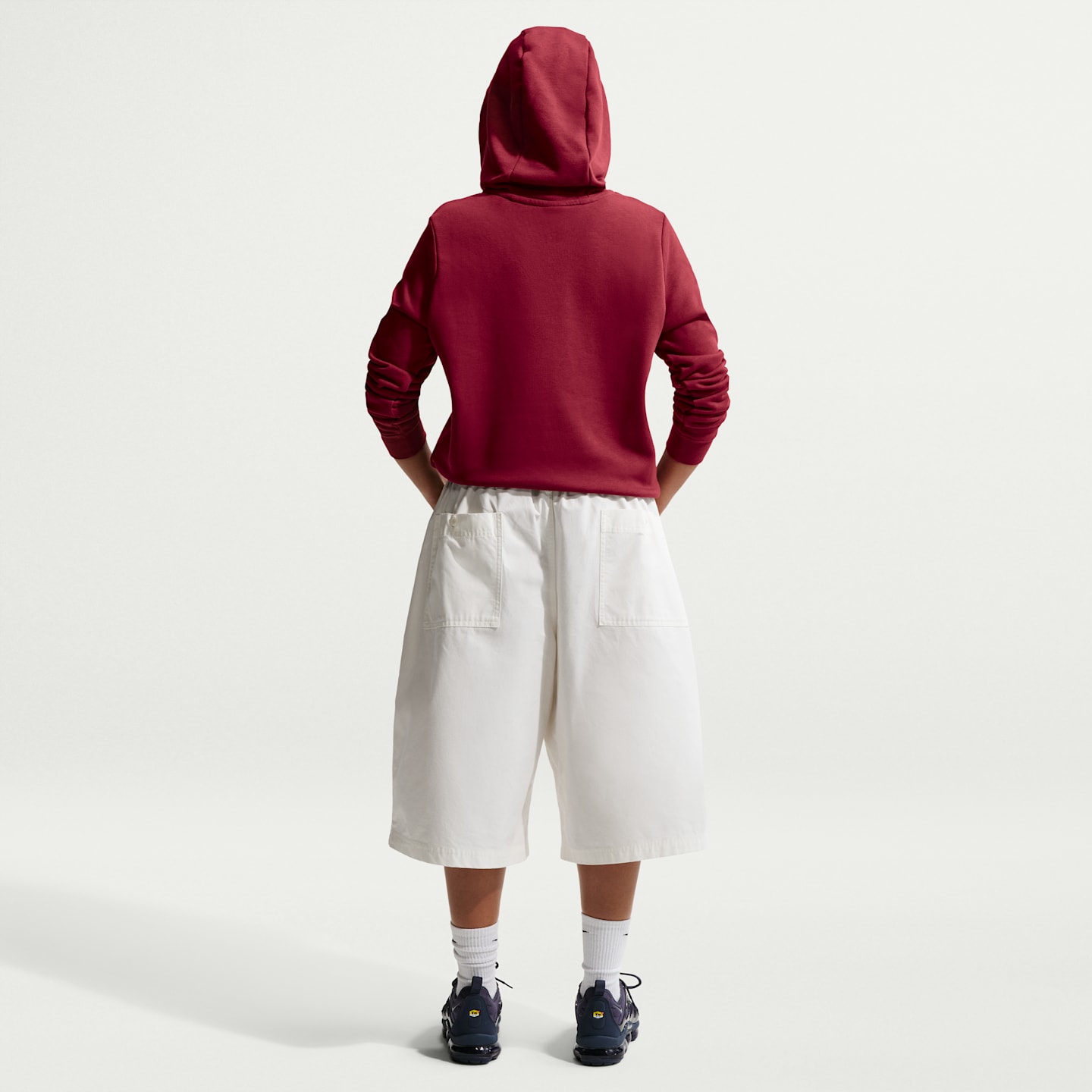 Женская флисовая футбольная худи Nike Usmnt Club, цвет: Красный / Молочный — фото 5
