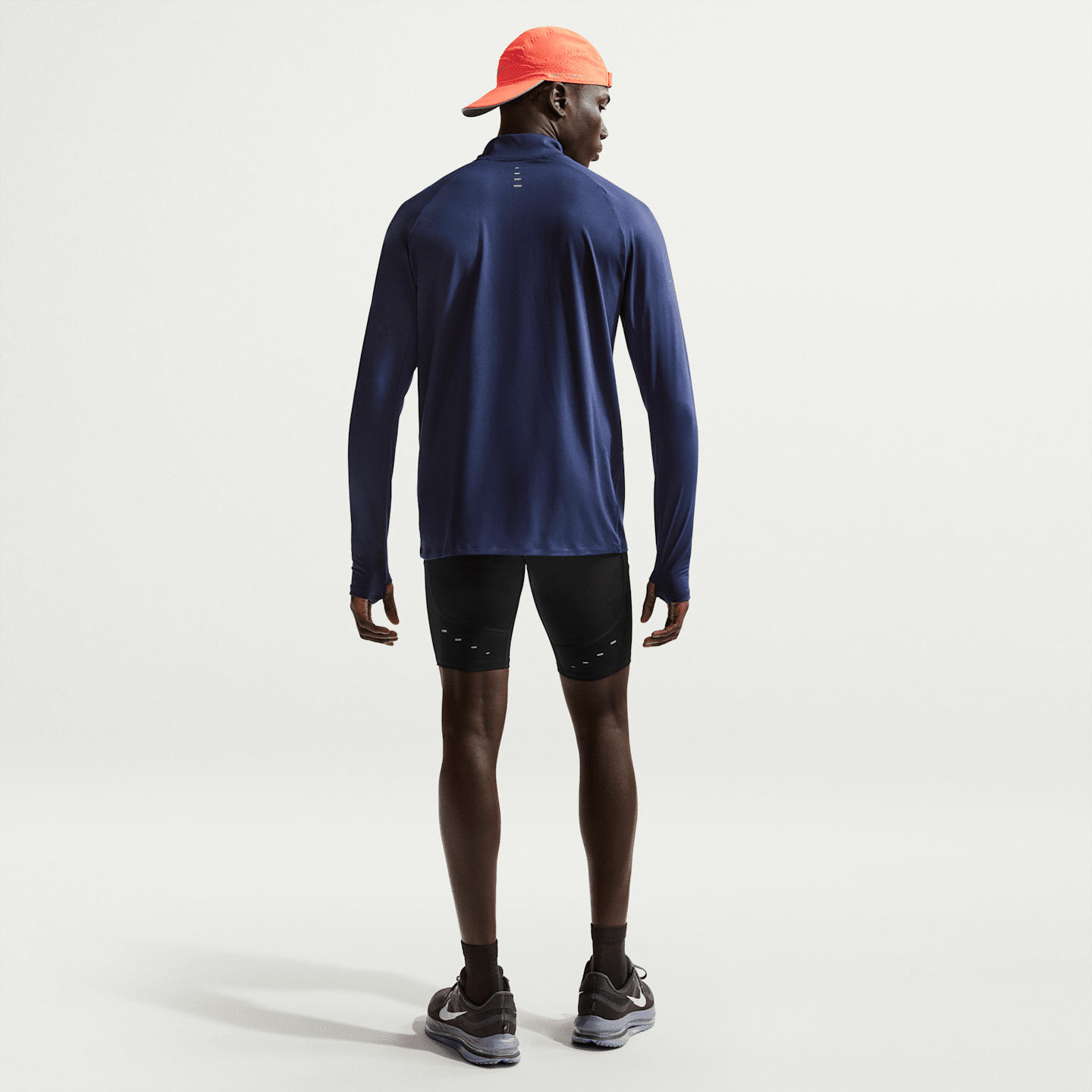 Мужские беговые тайтсы Nike Stride Dri-FIT длиной 1/2, цвет: Чёрный — фото 5