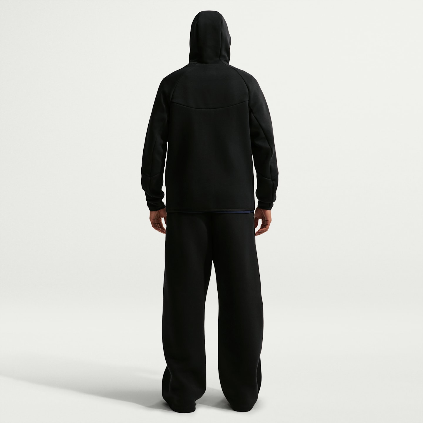 Мужская футбольная худи на молнии Nike Usmnt Tech Fleece Windrunner, цвет: Чёрный / Красный — фото 5