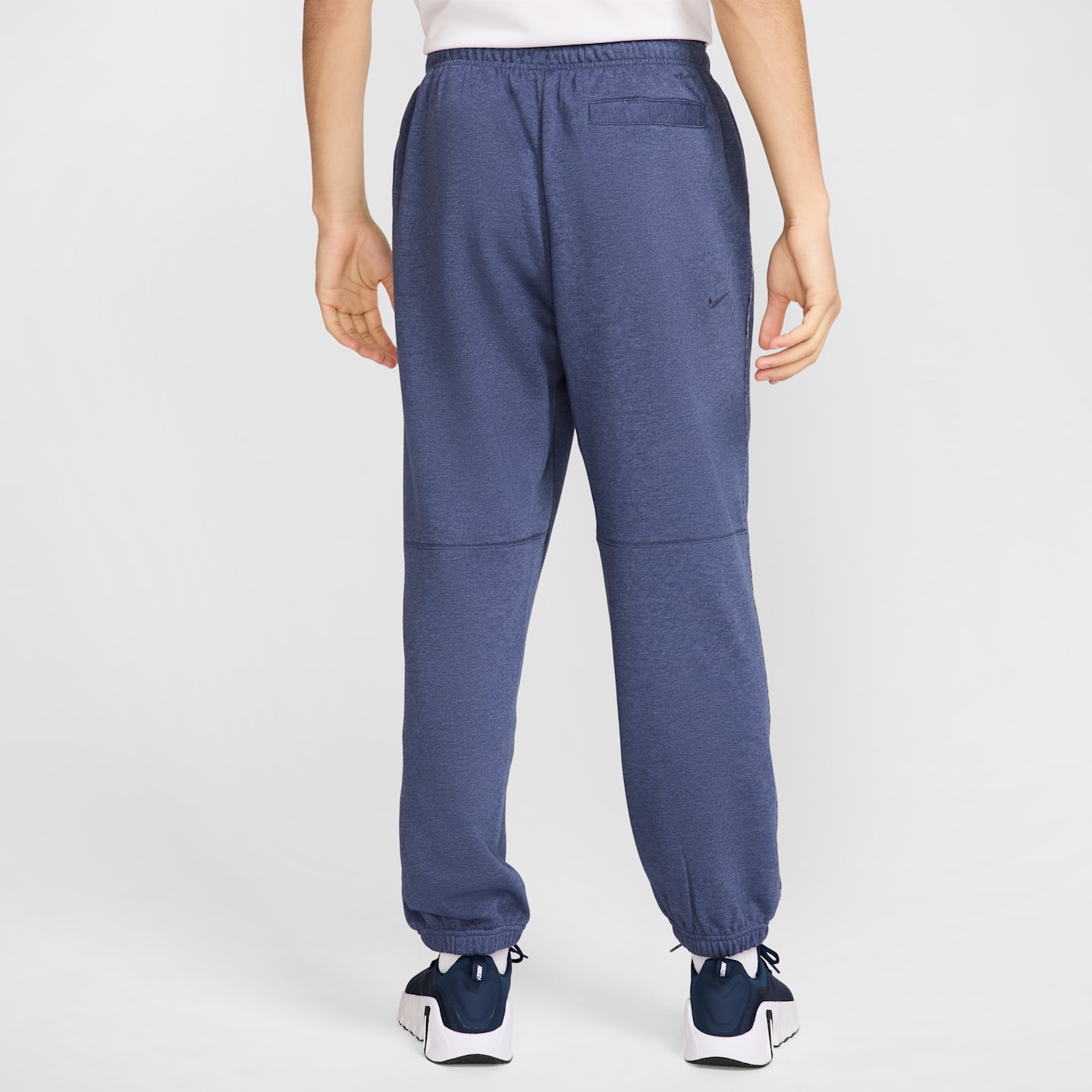 Мужские брюки Nike Gym Heritage Dri-FIT Fleece Fitness, цвет: Синий / Меланжевый — фото 2