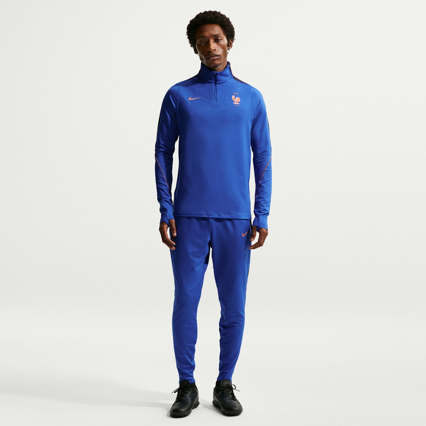 Мужские топы FFF Strike Nike Dri-FIT Soccer Drill Top, цвет: Королевский синий / Синий — фото 4