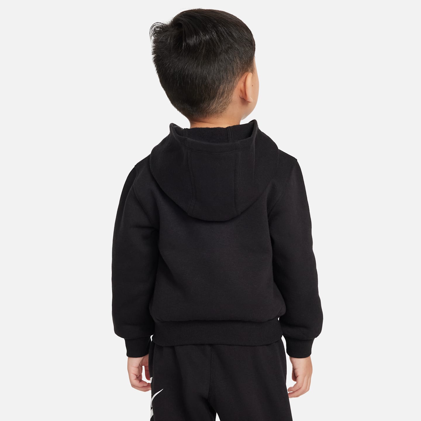 Детское флисовое худи-пуловер Nike Sportswear Club для малышей, цвет: Чёрный — фото 2