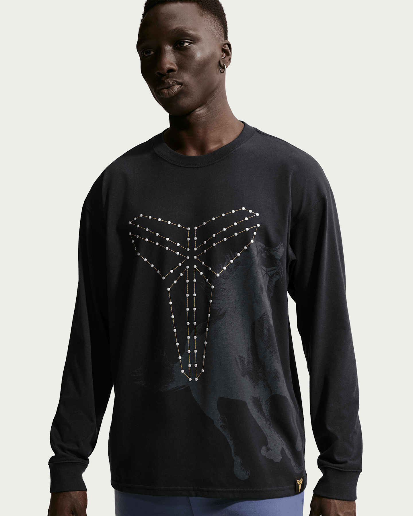Мужская баскетбольная футболка Nike Kobe Dri-FIT с длинным рукавом, цвет: Чёрный — фото 7