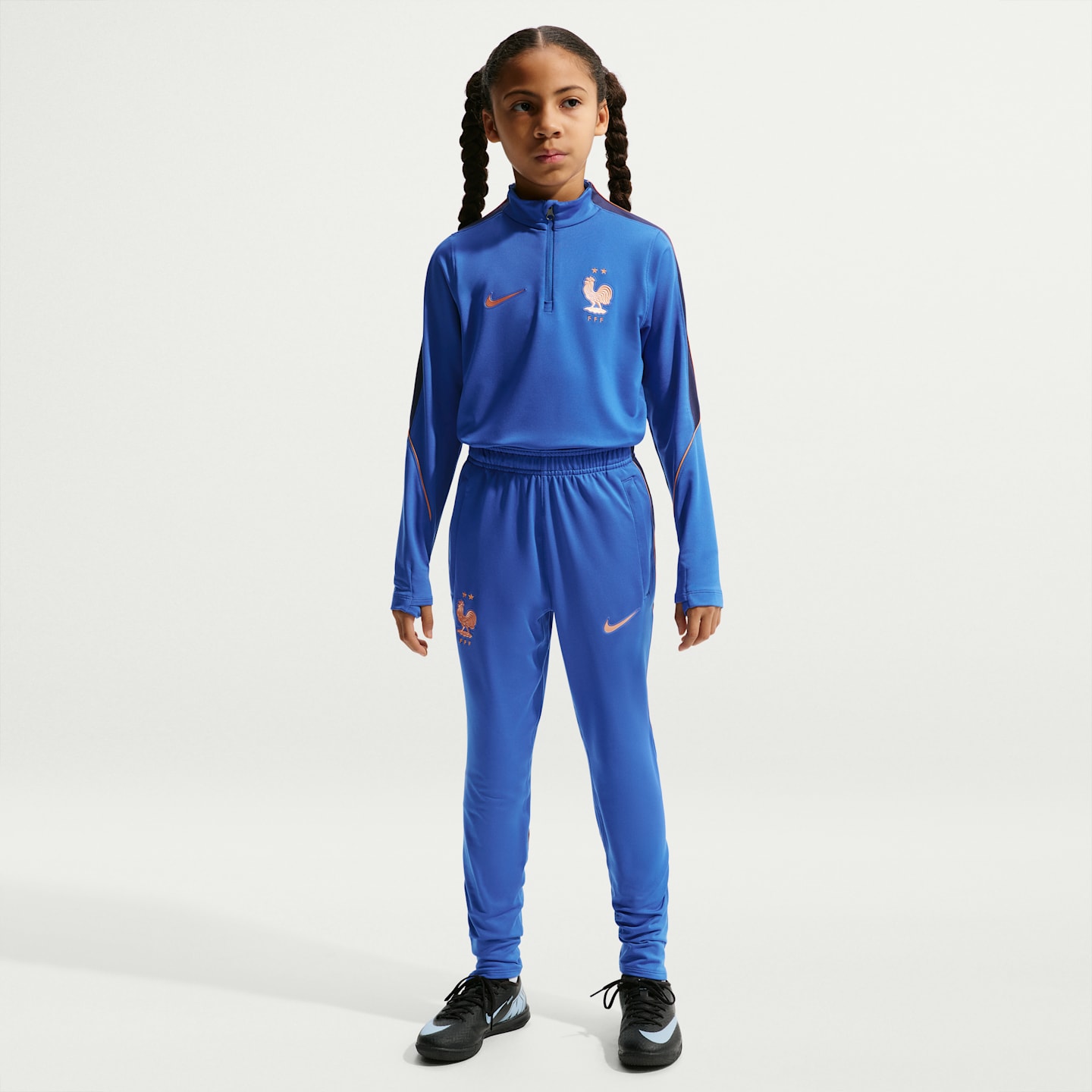 Детский топ Nike FFF Strike Dri-FIT Soccer Drill Top, цвет: Королевский синий / Синий — фото 4