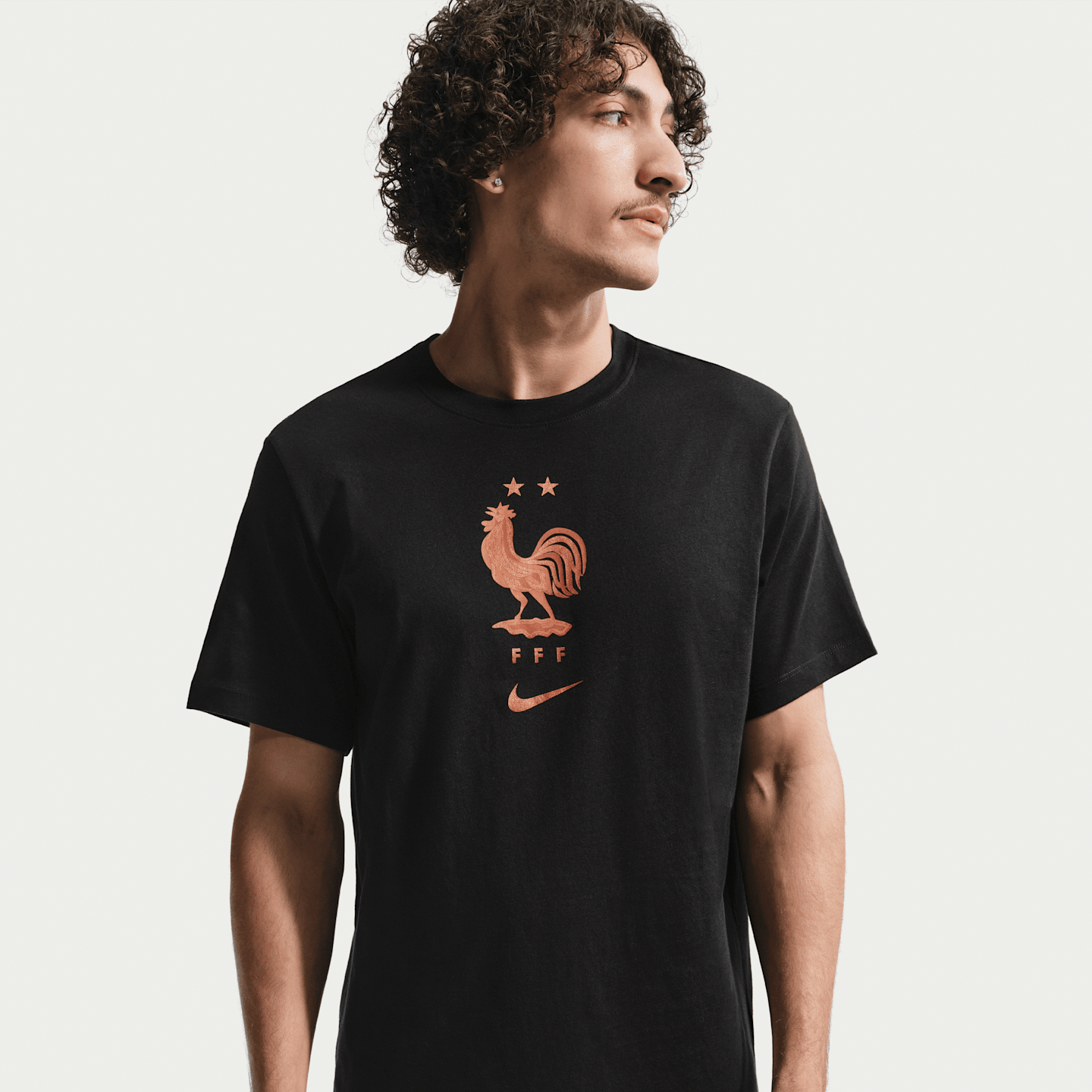 Мужская футбольная футболка Nike FFF, цвет: Чёрный