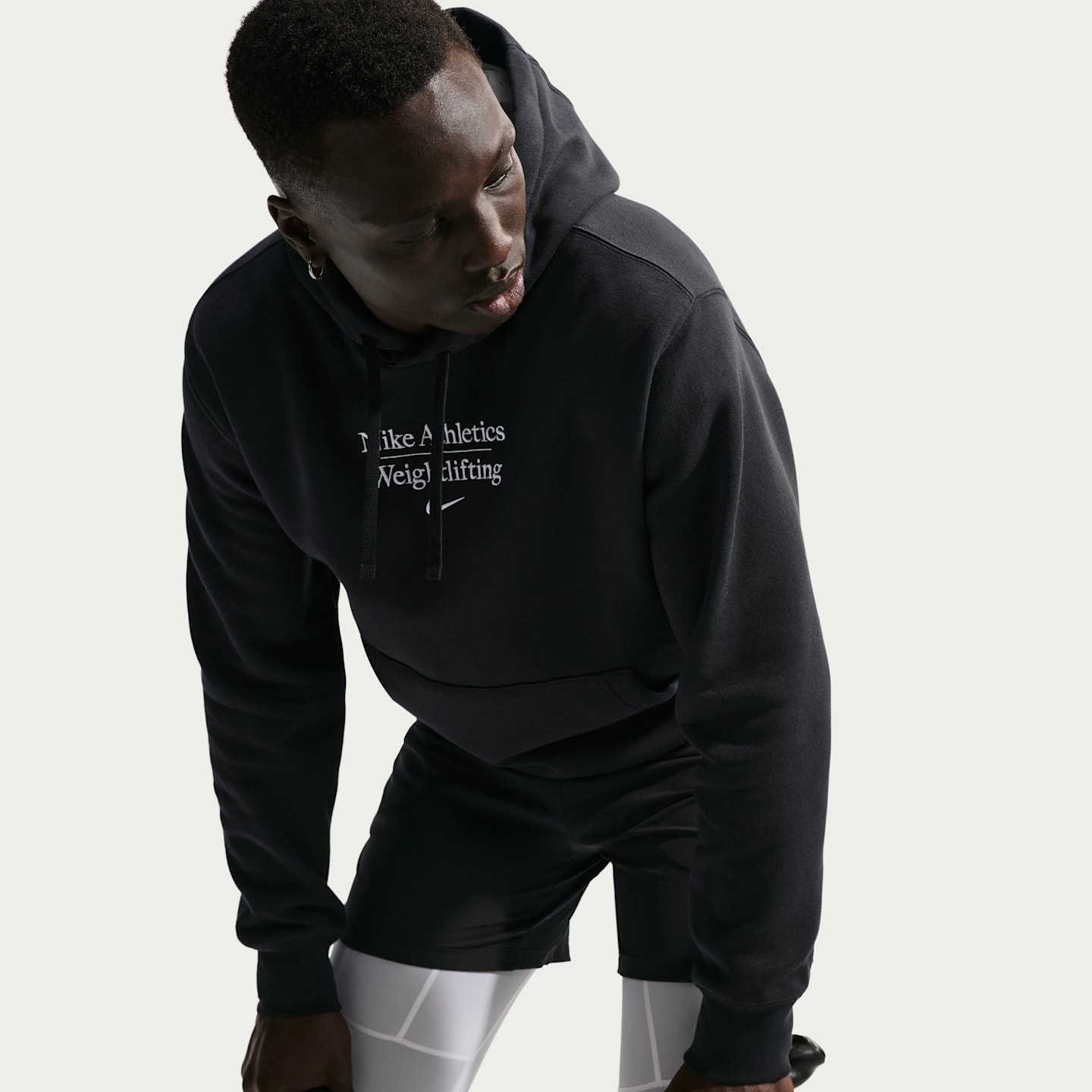Мужское худи-пуловер Nike для тяжёлой атлетики, цвет: Чёрный — фото 3