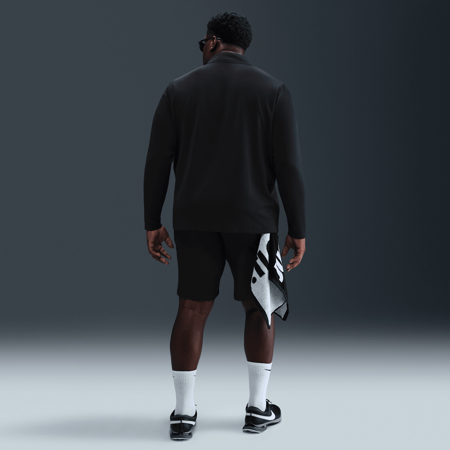 Мужской топ для гольфа Nike Victory Dri-FIT на молнии 1/2, цвет: Чёрный / Белый — фото 11