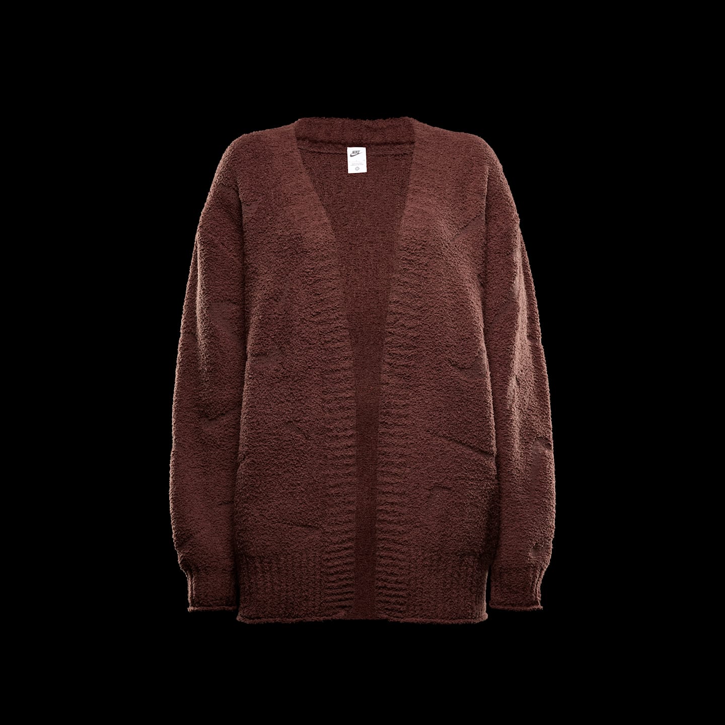 Женский кардиган Nike Sportswear Phoenix Cozy Bouclé Oversized Knit, цвет: Красный сепия — фото 6