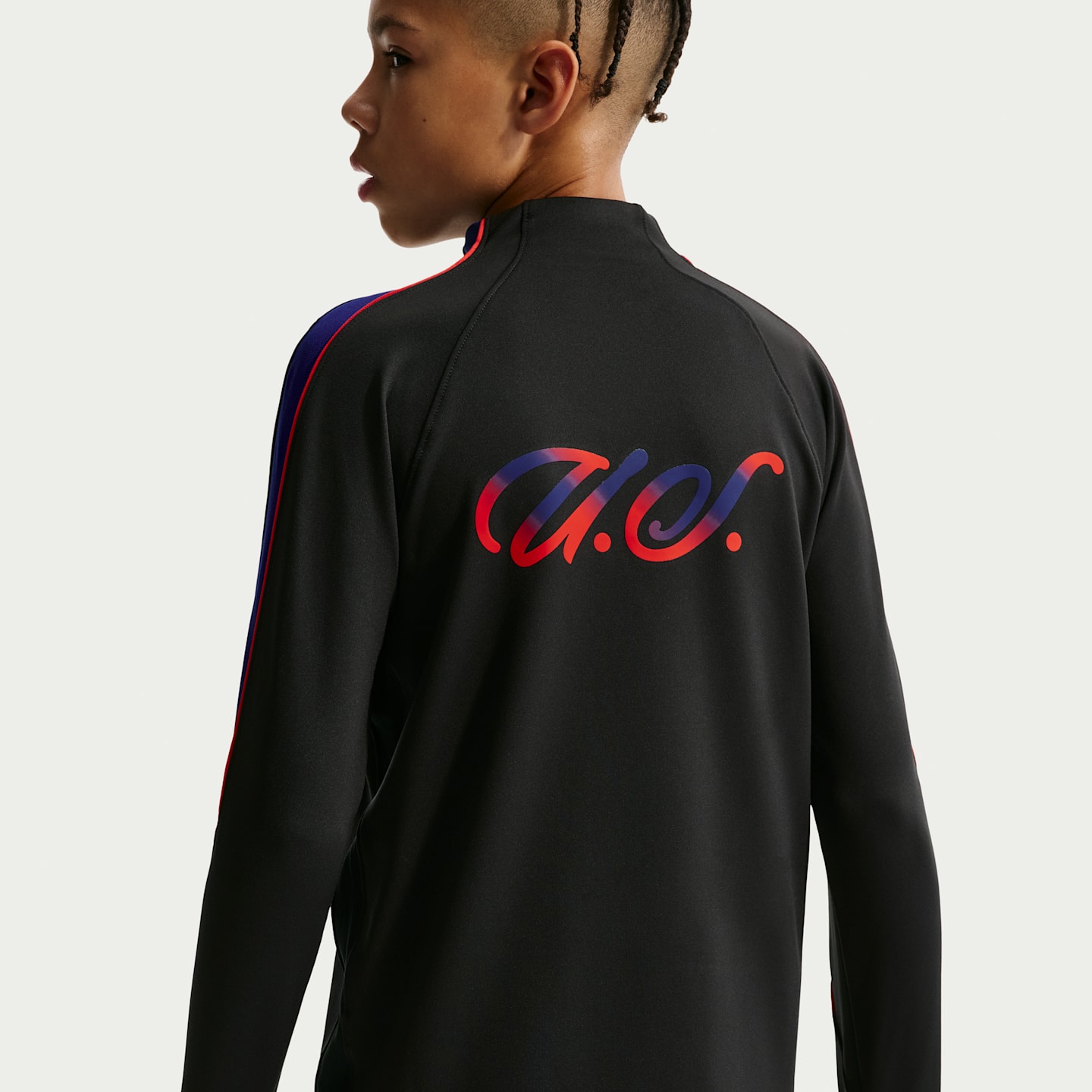 Детский топ Nike USA Strike Dri-FIT Soccer Drill Top, цвет: Чёрный / Королевский синий — фото 2