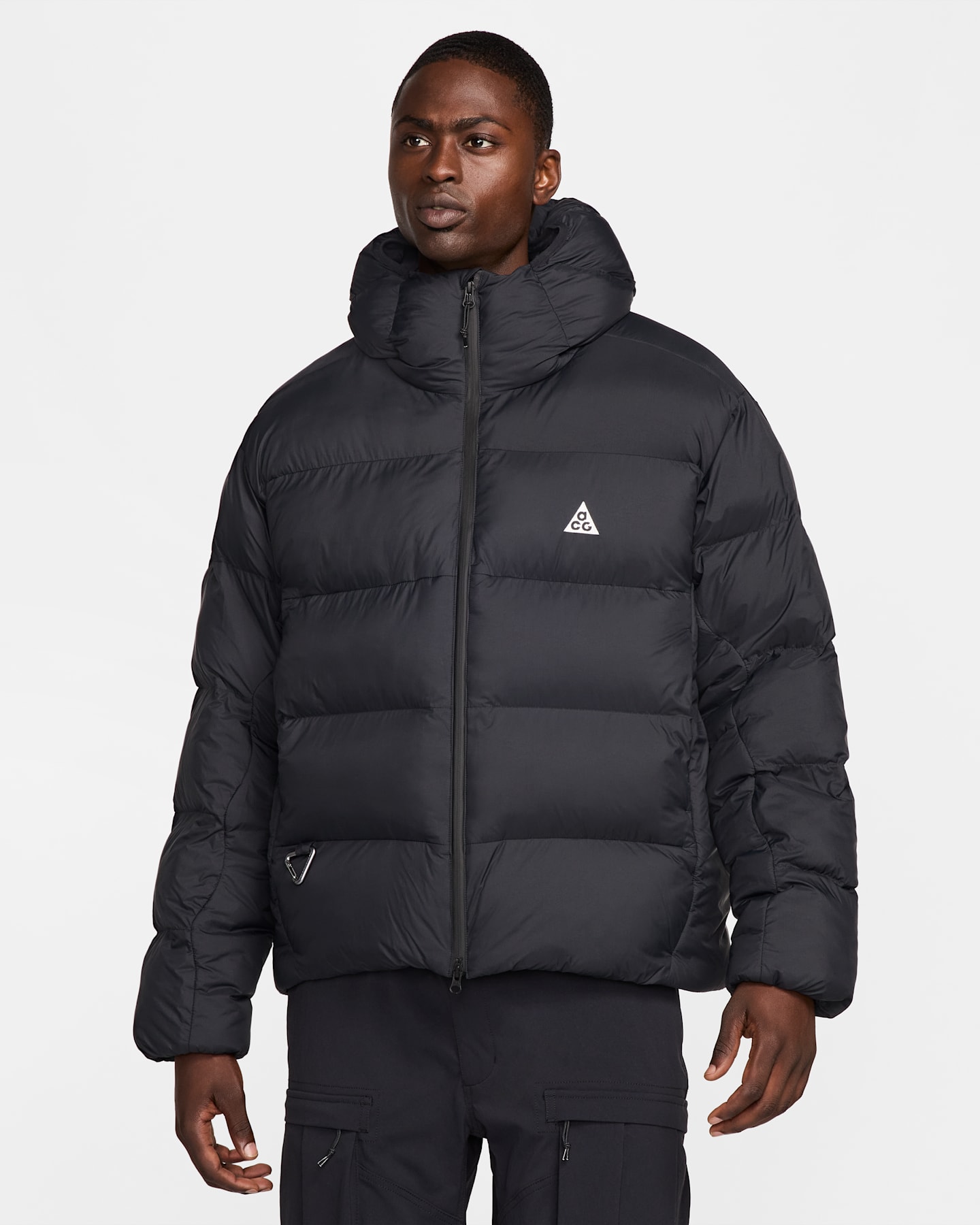 Мужская куртка Nike ACG Lunar Lake PrimaLoft® Therma-FIT ADV Loose Hooded, цвет: Чёрный / Снежный белый — фото 13