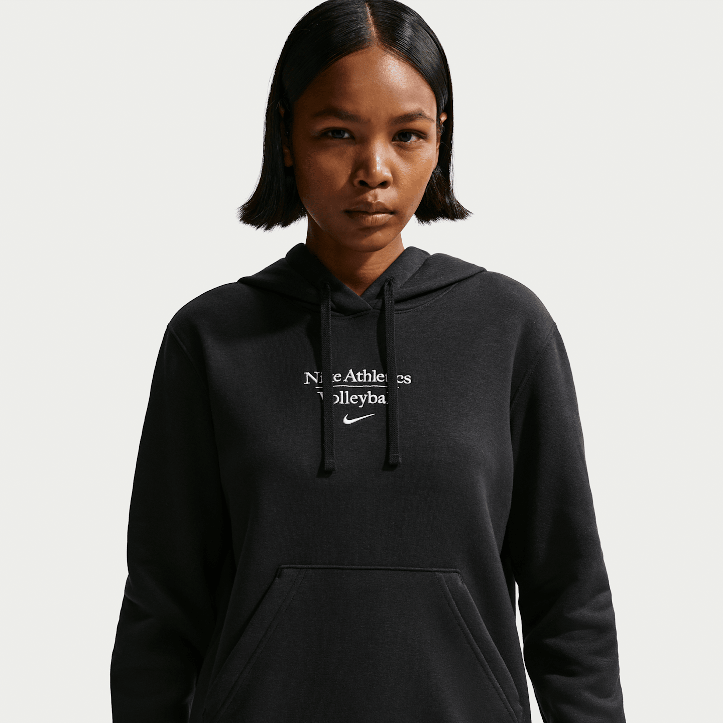Женское волейбольное худи Nike, цвет: Чёрный — фото 1