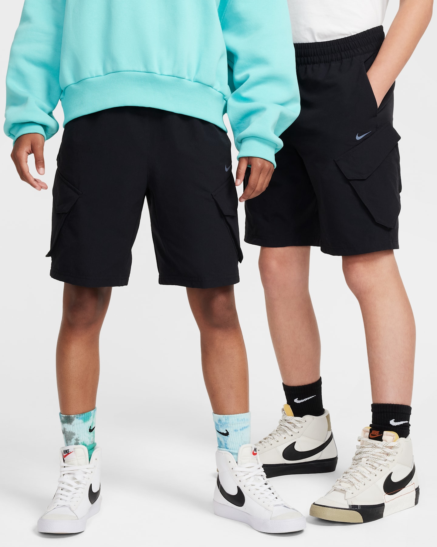 Детские шорты-карго Nike Sportswear City Utility, цвет: Чёрный — фото 9