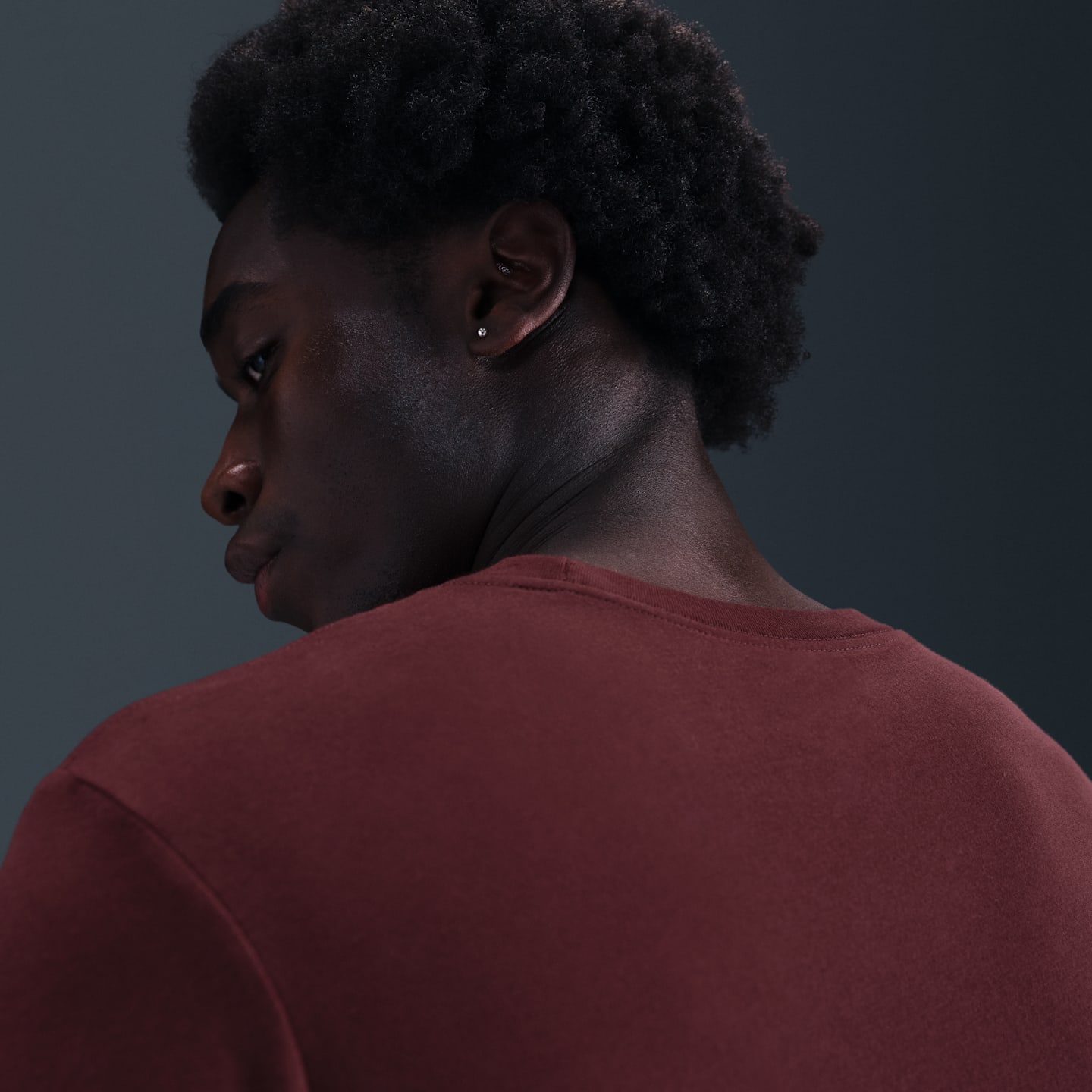 Мужской топ Nike Dri-FIT Long-Sleeve Top, цвет: Тёмный красный — фото 2