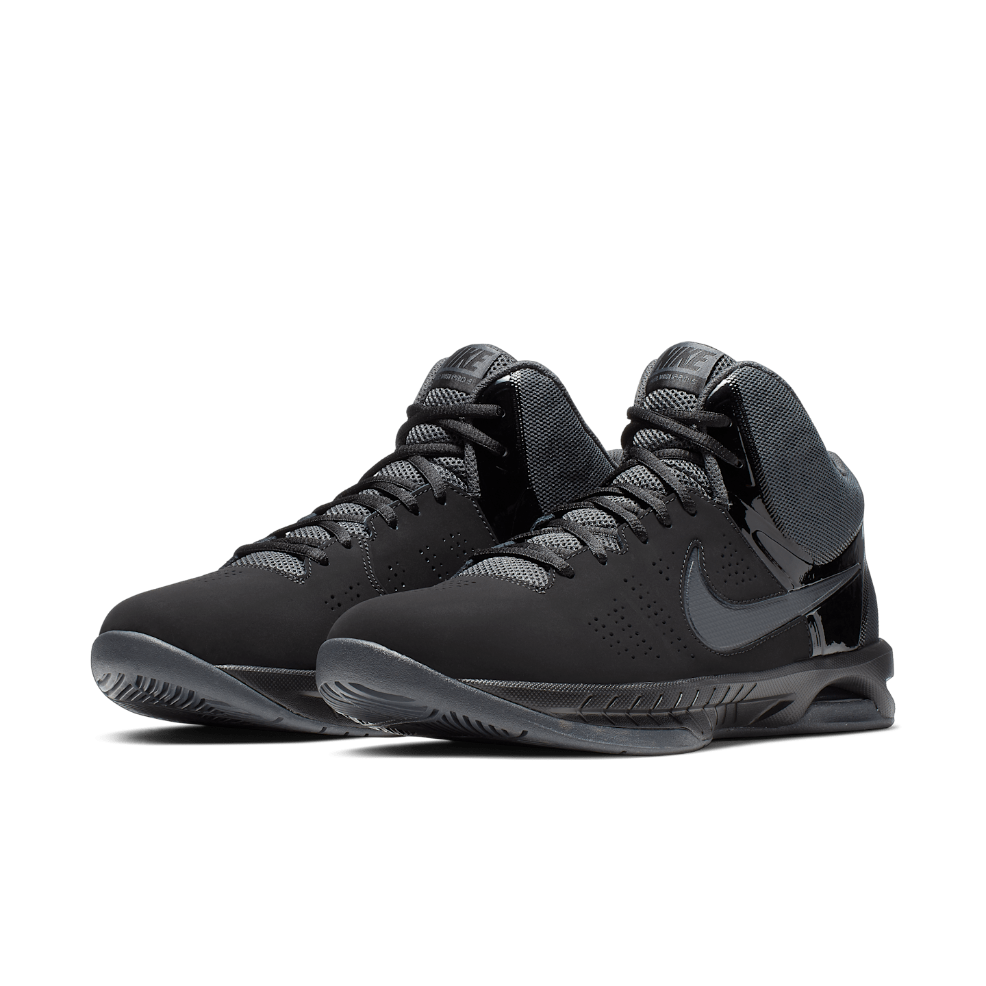 Мужские кроссовки Nike Air Visi Pro VI Nubuck Basketball, цвет: Чёрный / Антрацитовый — фото 5
