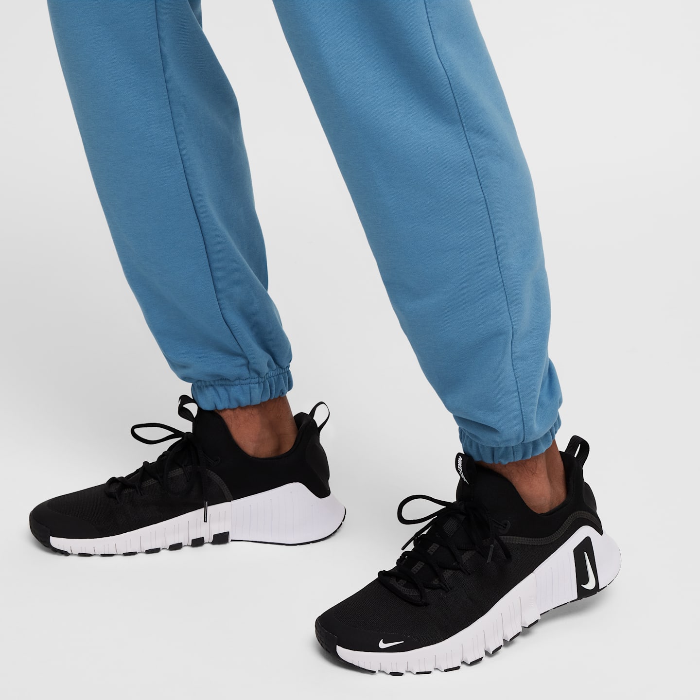 Мужские флисовые джоггеры Nike Swoosh Dri-FIT для фитнеса, цвет: Aegean Storm/Aegean Storm — фото 6