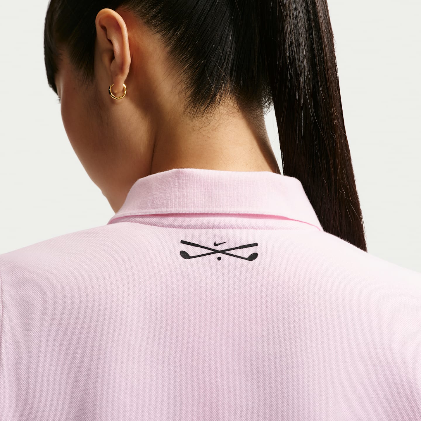 Женское платье Nike Golf Polo Dress, цвет: Розовый пенный / Чёрный — фото 3