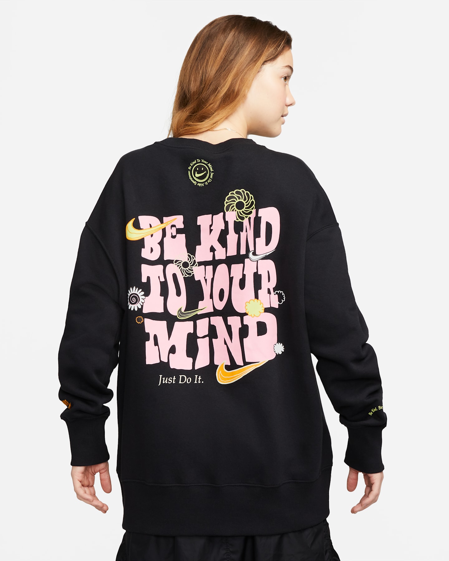 Женская толстовка Nike Sportswear Phoenix Fleece Oversized, цвет: Чёрный — фото 8