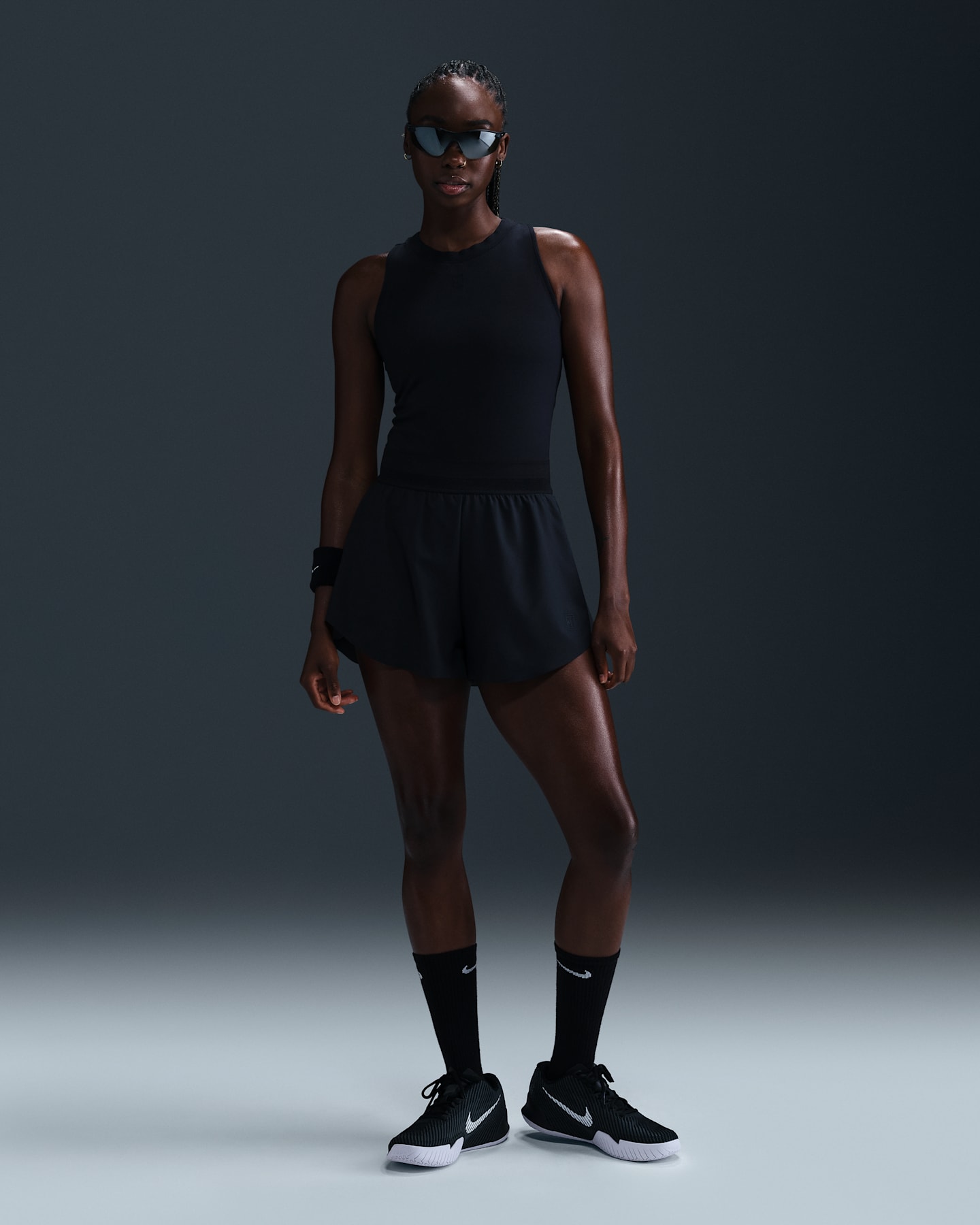 Женские теннисные шорты NikeCourt Ace Advantage Dri-FIT, цвет: Чёрный — фото 7