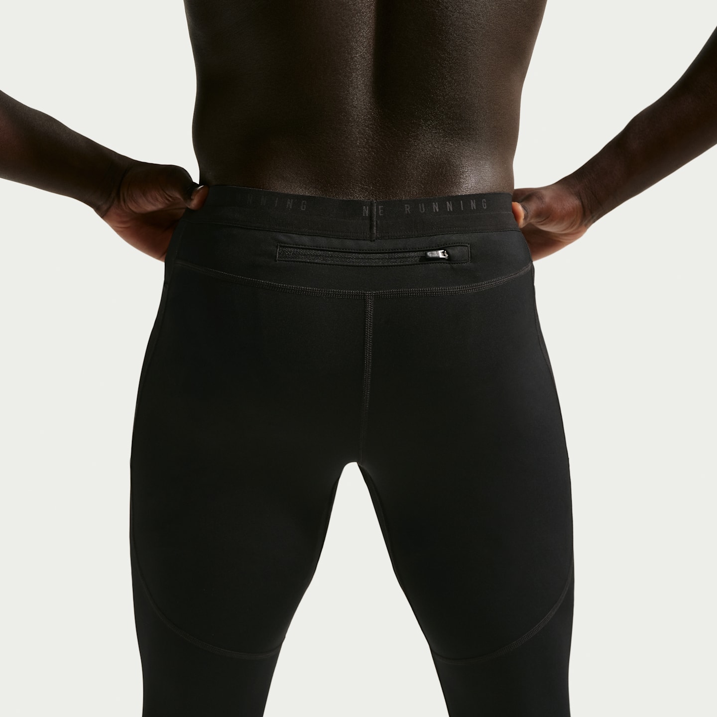 Мужские беговые тайтсы Nike Stride Dri-FIT, цвет: Чёрный — фото 3
